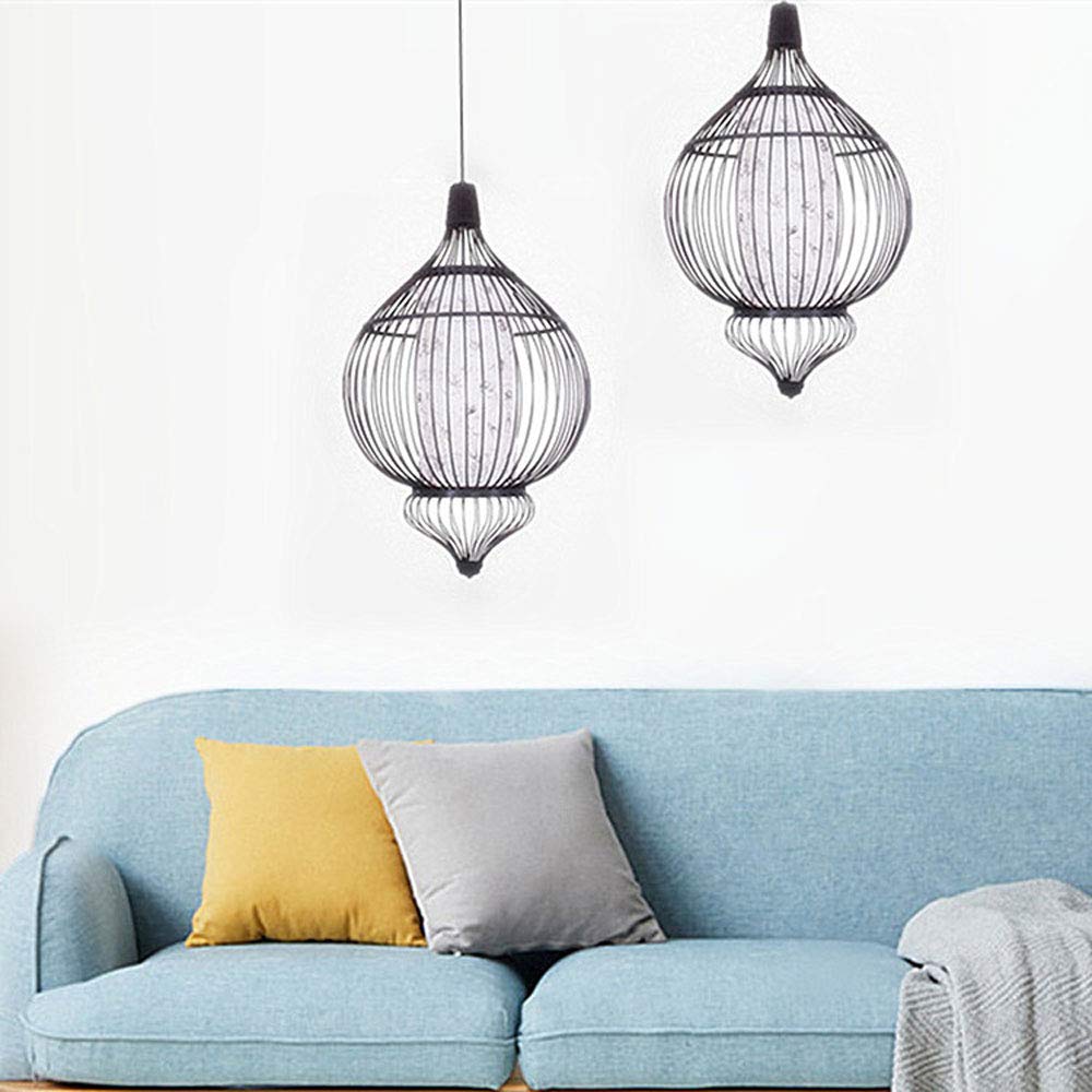 Handmade Natural Bamboo Braided LED Chandelier - Eco-Friendly Drop Shape Parchment Paper Pendant Light for Bedroom, Study, Hotel Lobby & Ceiling Decoration | Single Head Light Fixture for Modern & Rustic Interiors