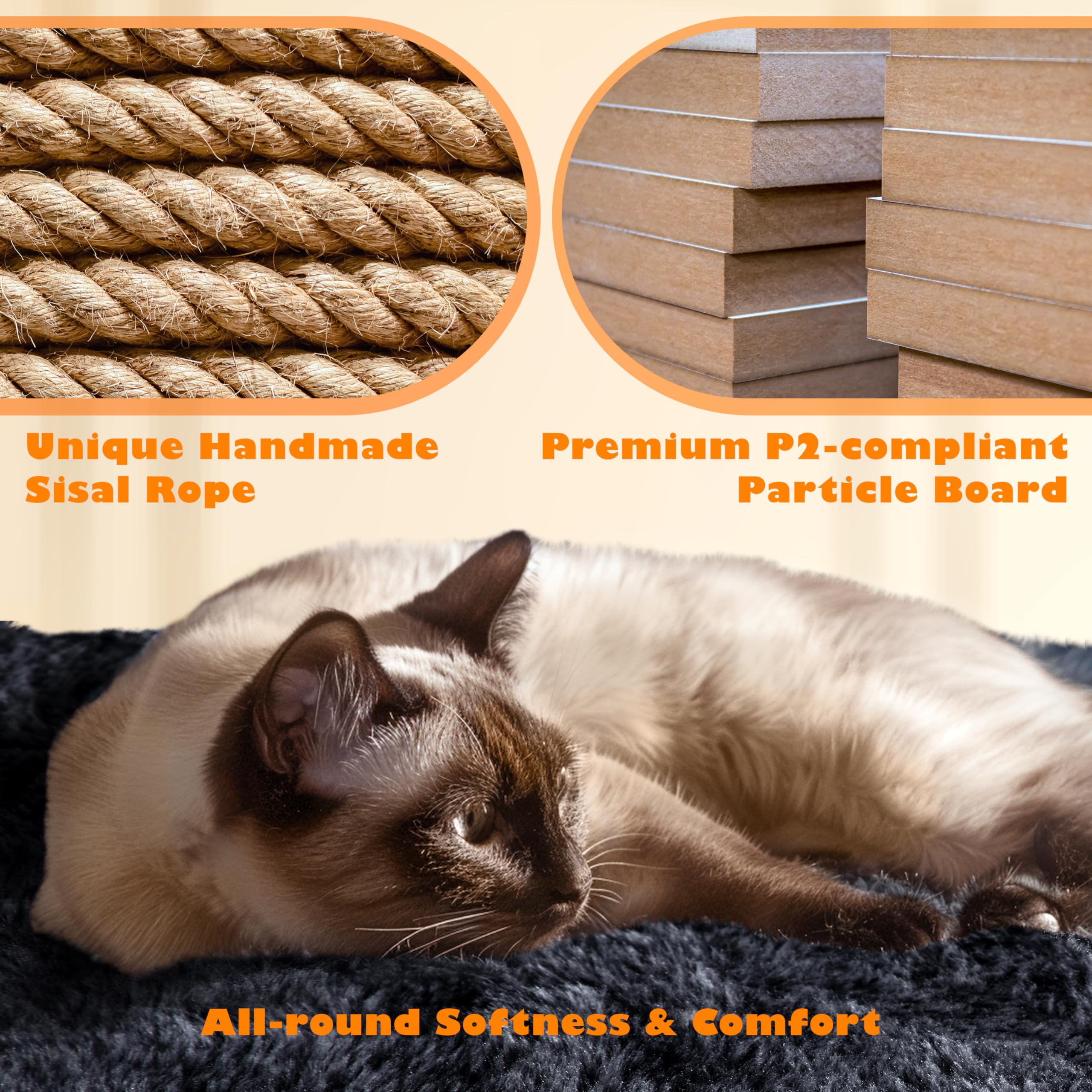 Yaheetech 62.2 Inch Multi-Level Cat Tree with Double Condo, Scratching Posts, Platform & Hammock - Sturdy Cat Tower for Indoor Cats - Perfect for Play, Climbing, Scratching & Relaxing in Home, Apartment or Office