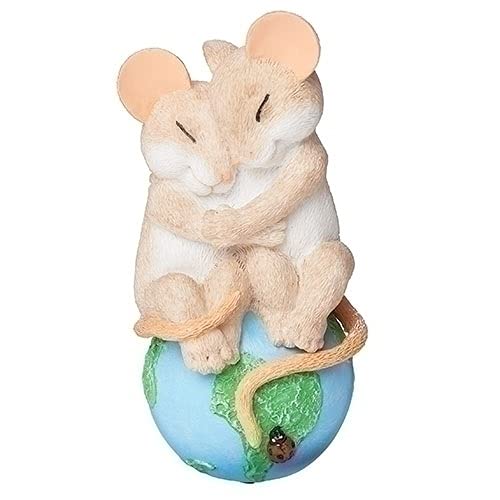 Charming Tails Peace on Earth Mouse #15449 - Christmas Holiday Decoration, Home Decor, Gift for Collectors - Perfect for Tree Ornaments, Shelf Displays & Festive Party Decorations