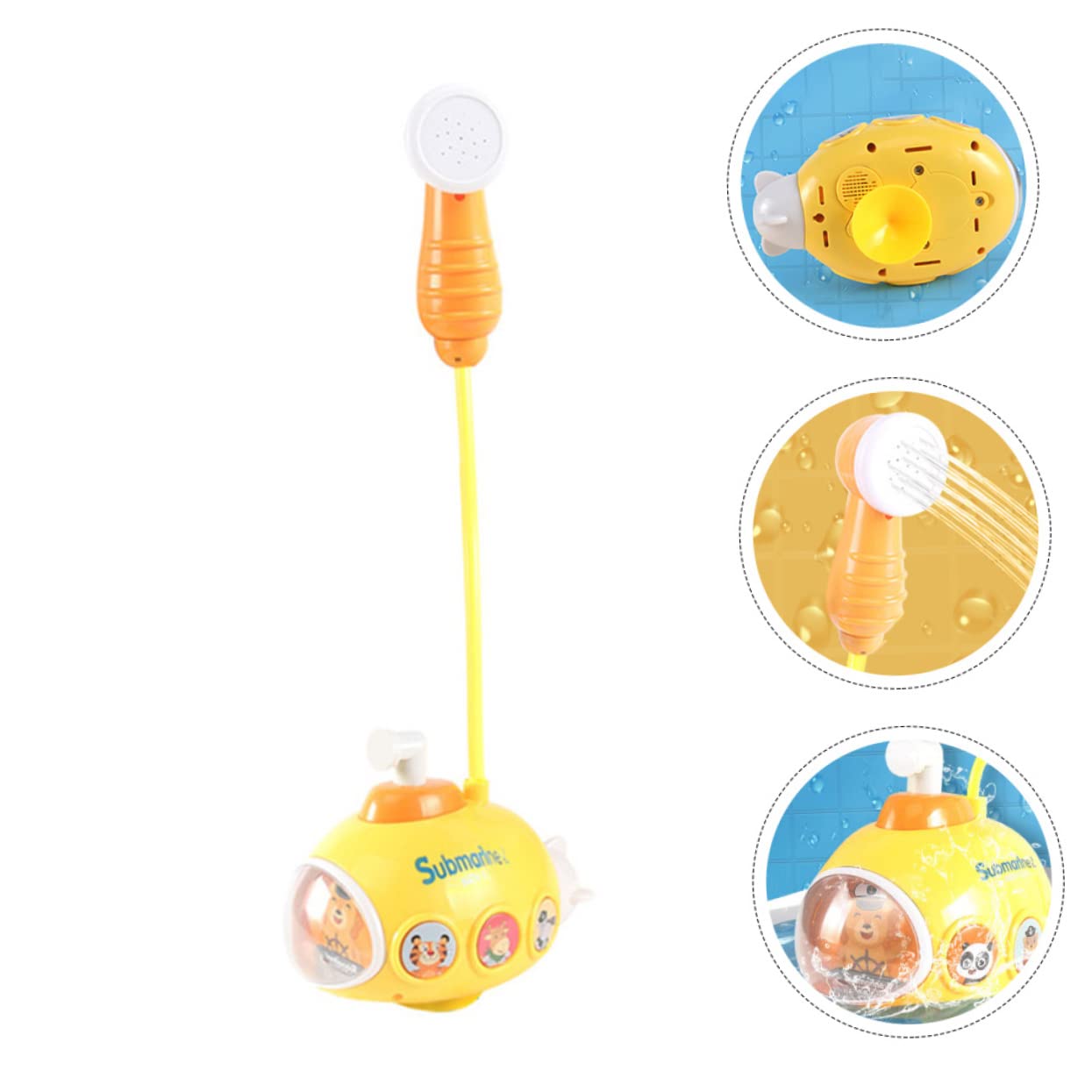 HEMOTON 3-Piece Yellow Plastic Bath Toys Set for Kids Ages 3-4 - Fun Shower Time Learning & Play for Toddlers