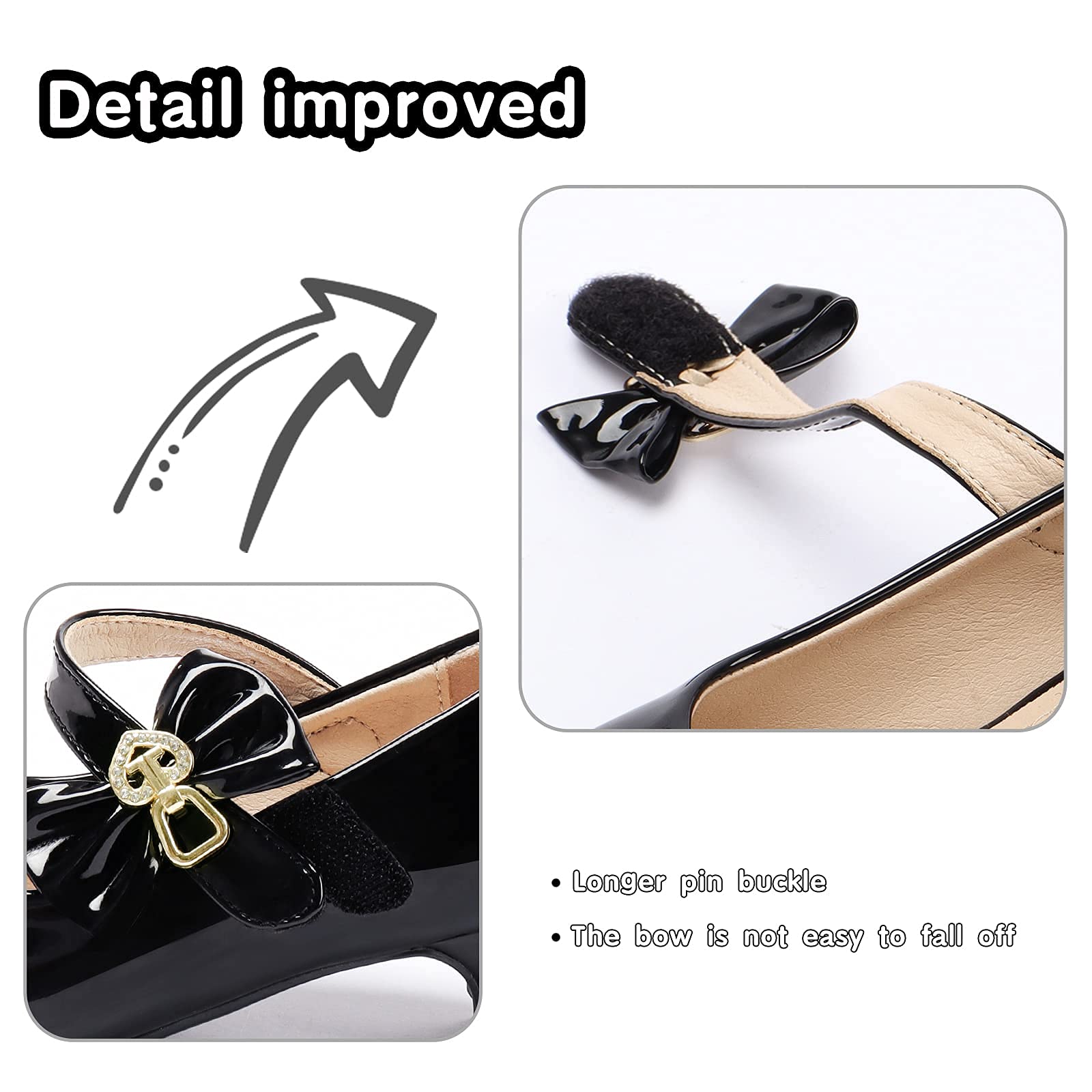 ADAMUMU Girls Low Heel Dress Shoes - PU Leather Wedding Party Shoes for Little & Big Kids - Perfect for Flower Girls, First Communion, and Special Occasions