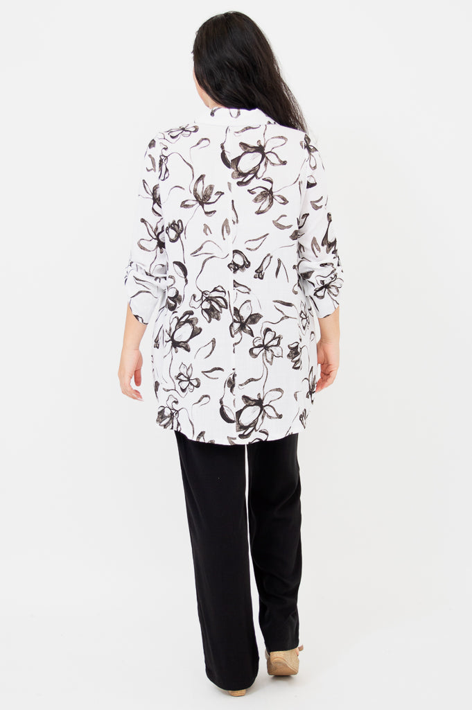 Celine Blouse for Women - Soft Linen Bamboo Fabric - Elegant & Comfortable Top for Work, Date Night & Summer Outfits