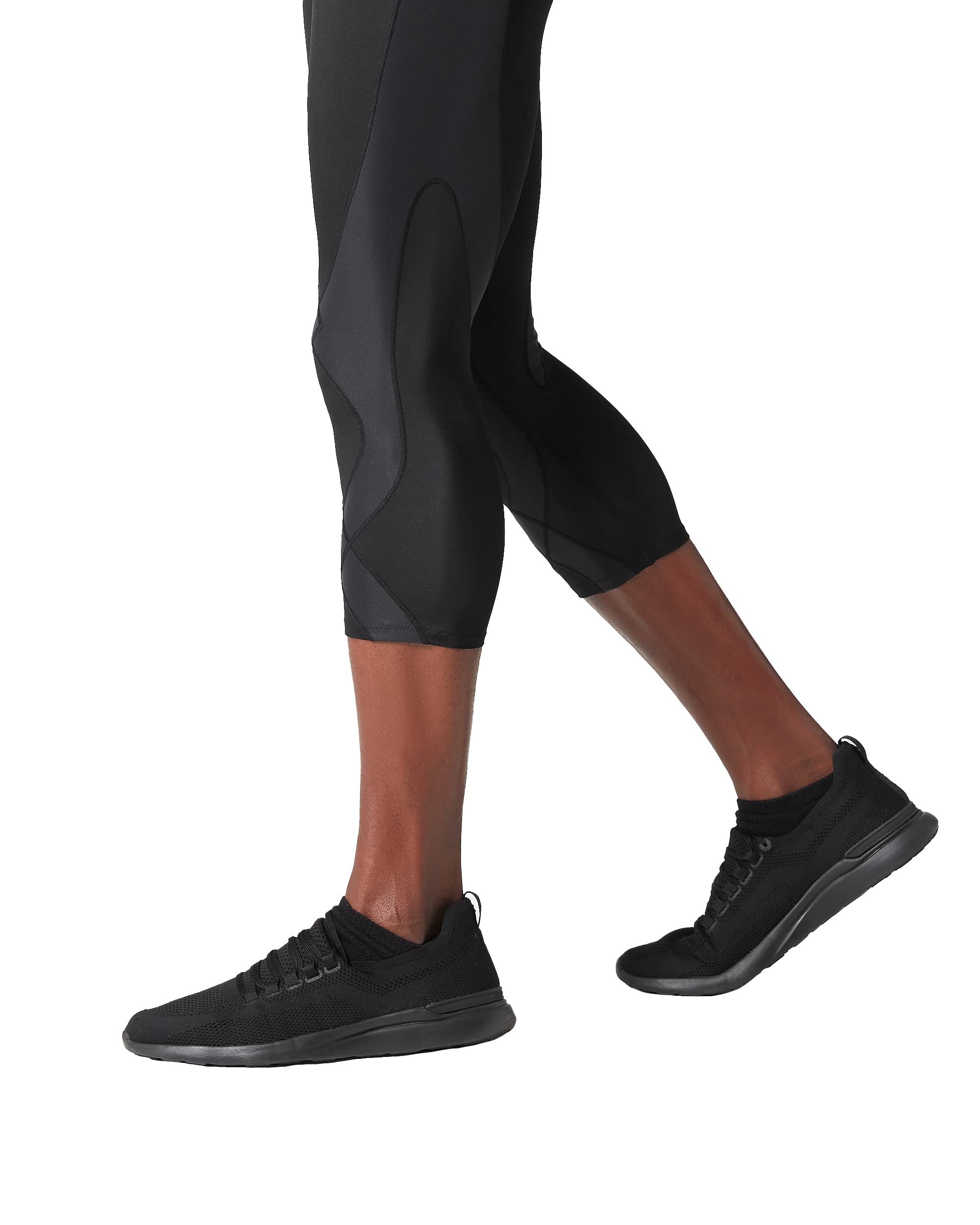 CW-X Men's Stabilyx Joint Support 3/4 Compression Tight - Running & Recovery Capri Pants for Men - Ideal for Marathon Training, Gym Workouts & Post-Exercise Muscle Recovery