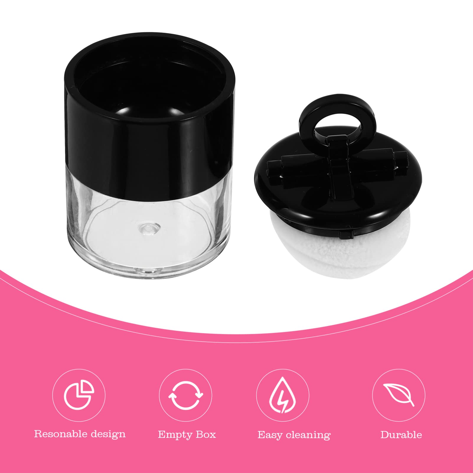 Travel Powder Container Empty Box - Refillable Loose Powder Dispenser with Puff for Makeup, Cosmetics & Toiletries | Perfect for Travel, Home & On-the-Go Touch Ups