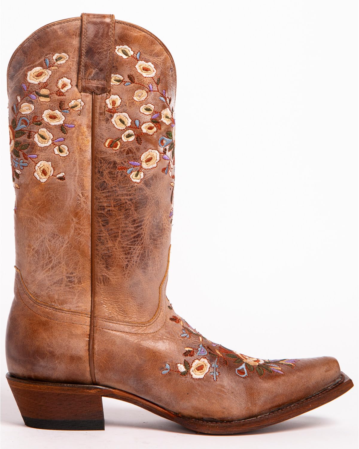 Shyanne Women's Maisie Floral Embroidered Western Leather Boots - Snip Toe Cowgirl Boots for Women | Comfortable & Stylish for Country Dancing, Rodeo & Western Fashion