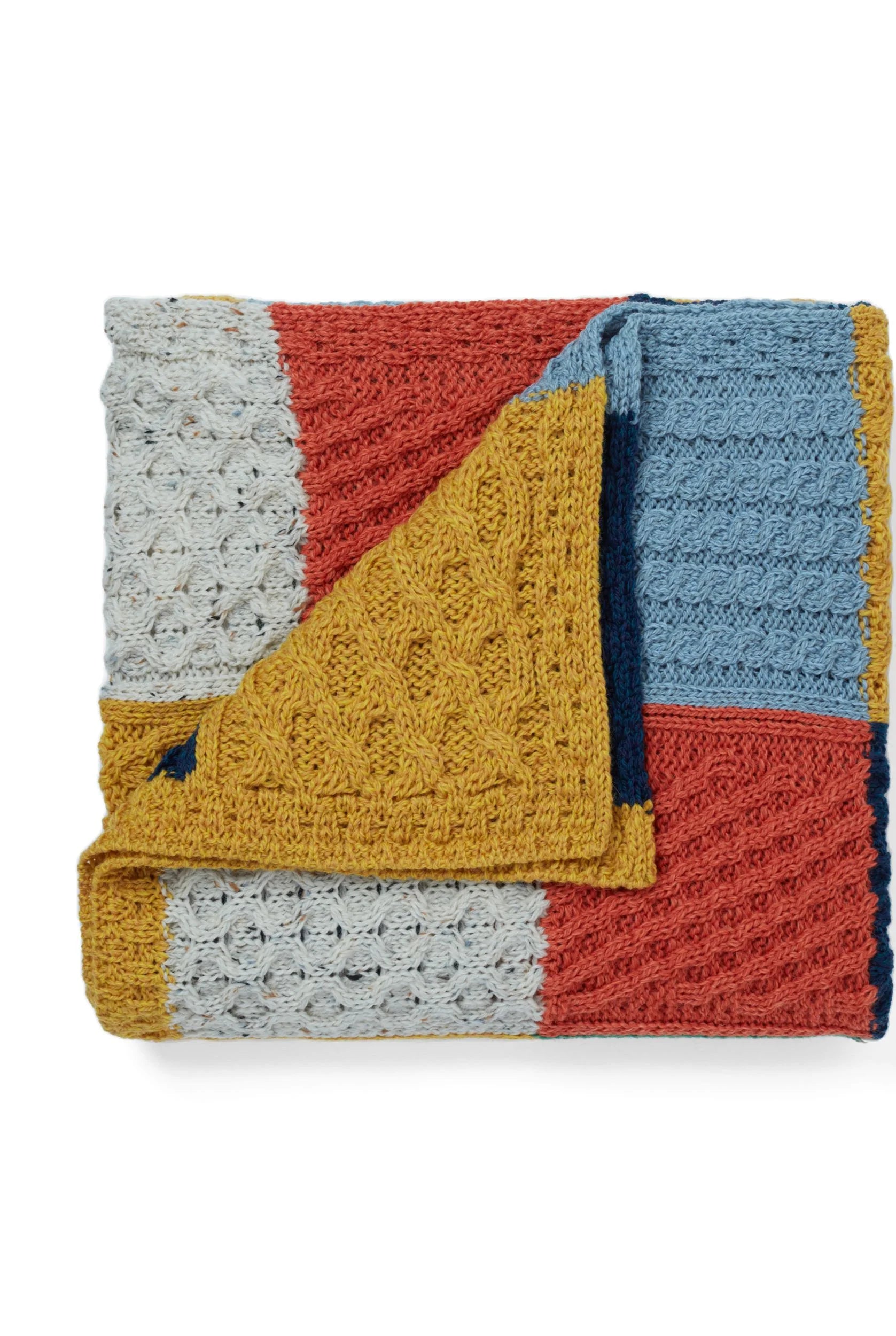 Aran Intarsia Blanket - Handmade Irish Wool Knit Throw for Cozy Home Decor | Perfect for Sofa, Bed, and Gift Giving