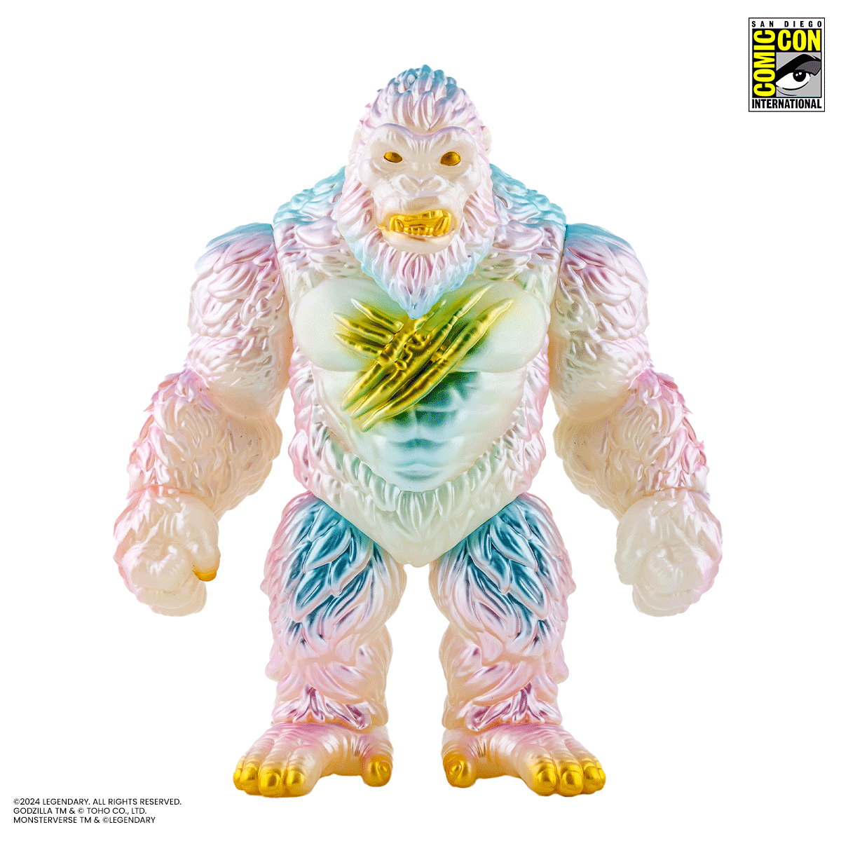 Godzilla vs Kong: The New Empire Kong Soft Vinyl Collectible Figure - Cherry Blossom Glow in The Dark Edition - Perfect for Movie Fans, Anime Collectors & Home Decor Display