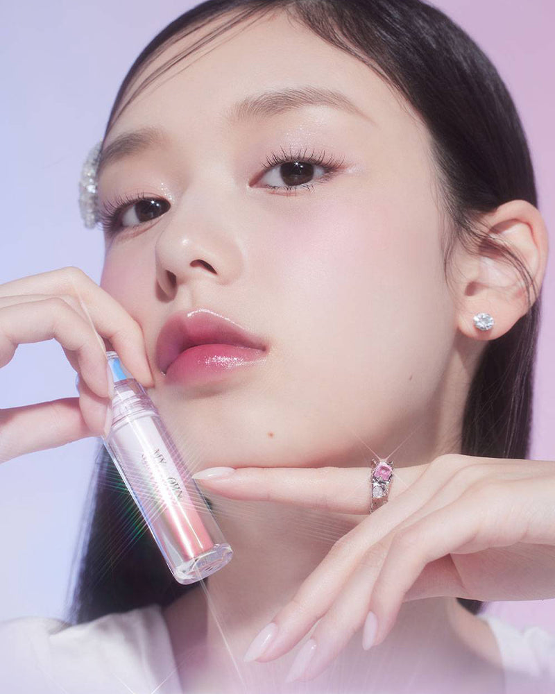 ETUDE Over Glowy Tint Lipstick - Hydrating Shine Lip Color with Gemstone Effect | Perfect for Everyday Wear & Special Occasions