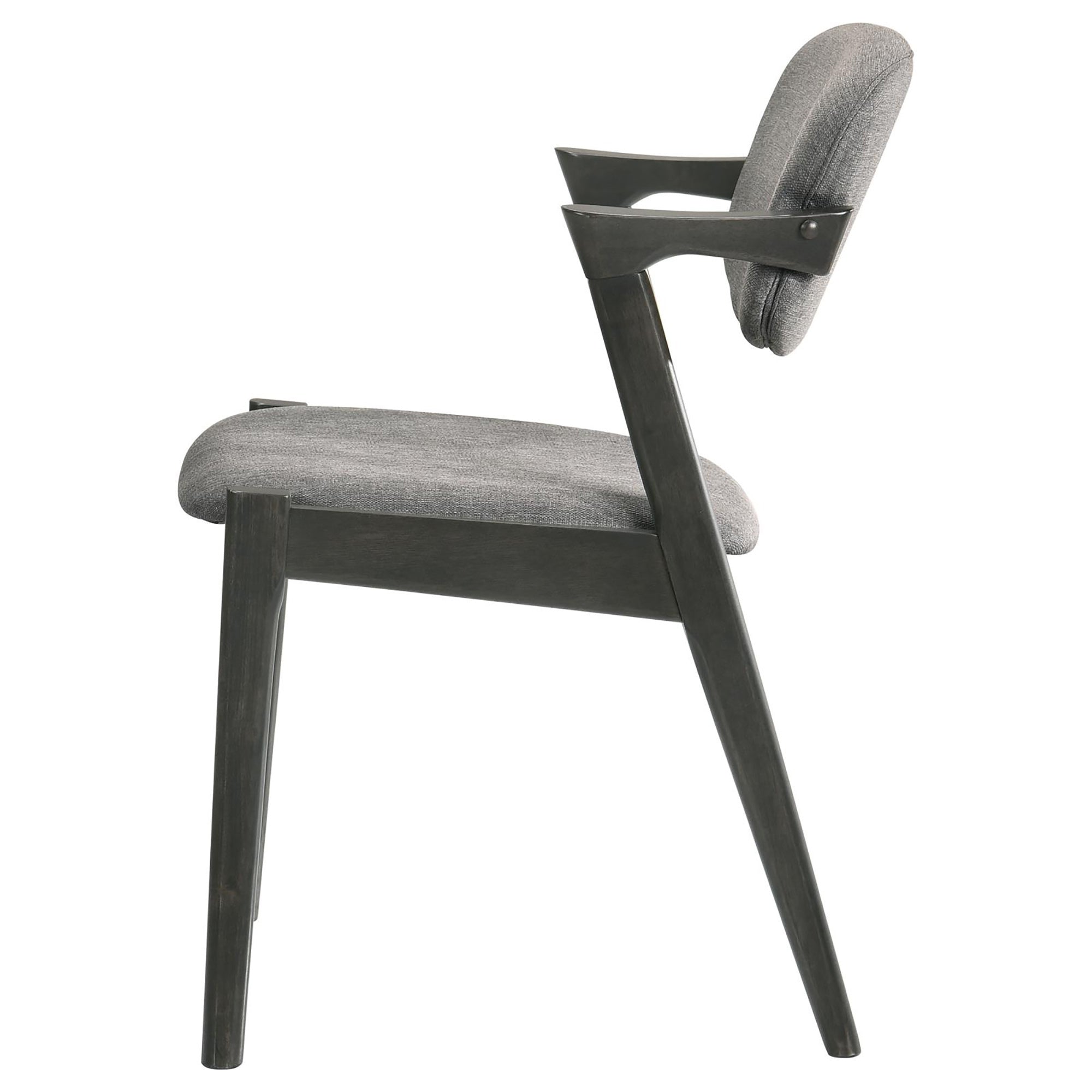 Stylish Brown Grey & Black Dining Chairs (Set of 2) - Modern Kitchen & Dining Room Furniture for Home & Restaurant Use