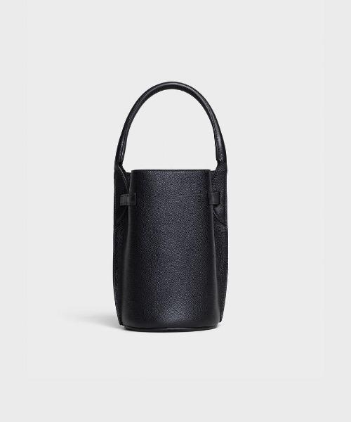 Celine Big Nano Bucket Bag in Supple Grained Calfskin Leather - Black Luxury Handbag for Women | Perfect for Everyday Use, Work & Travel