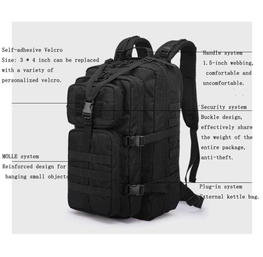Tactical Military Backpack for Men - 48L Large Capacity Hiking Backpack (52×30×31CM) - Durable 3P Attack Bag for Outdoor Camping, Travel & Daily Use