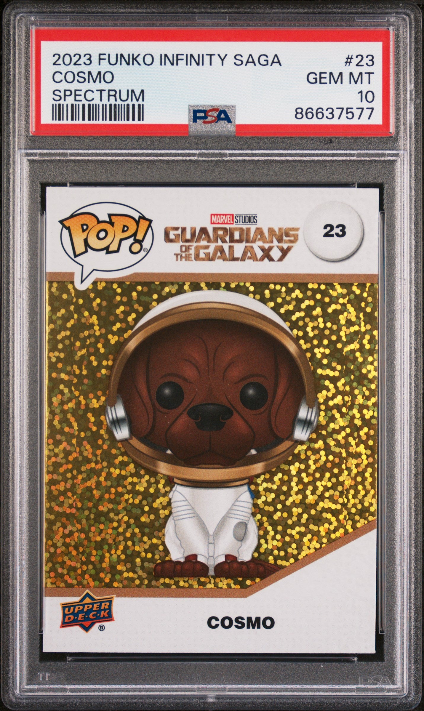 2023 Upper Deck Funko Pop Marvel Cosmo Spectrum #23 PSA 10 Graded Collectible - Perfect for Marvel Fans, Toy Collectors & Display Cases