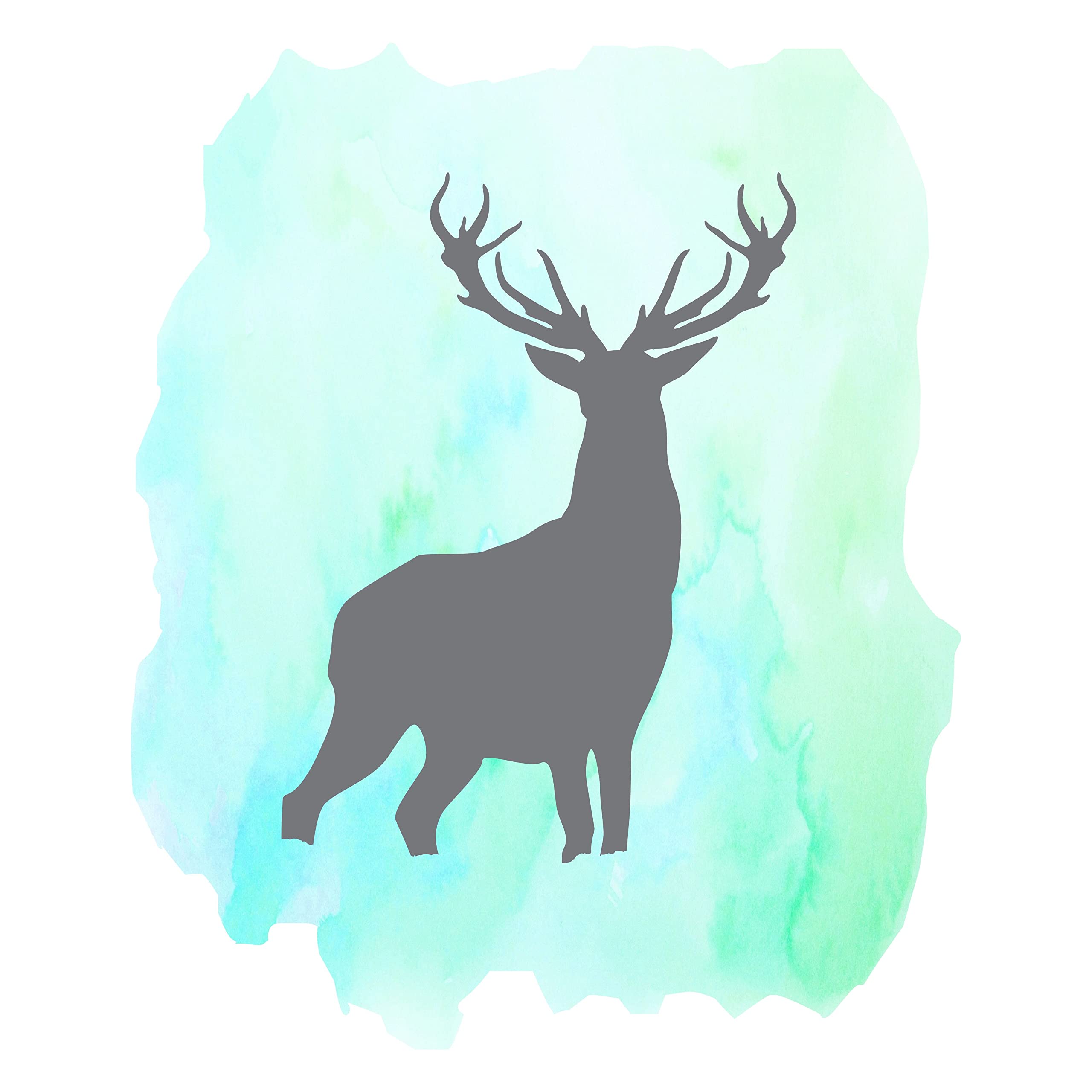 Reindeer Wall Decals for Kids Room - 8x10 Inch DIY Animal Silhouette Stickers for Boys & Girls Bedroom Decor | Perfect for Nursery, Playroom & Creative Wall Art