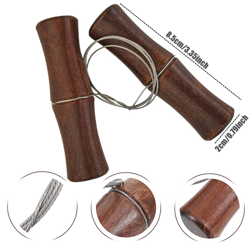 Stainless Steel Twisted Wire Clay Cutter with Wood Handle - Professional Pottery Tool for Cutting Clay, Dough, Plasticine & Cheese - Perfect for Ceramic Art, Sculpture & DIY Crafts