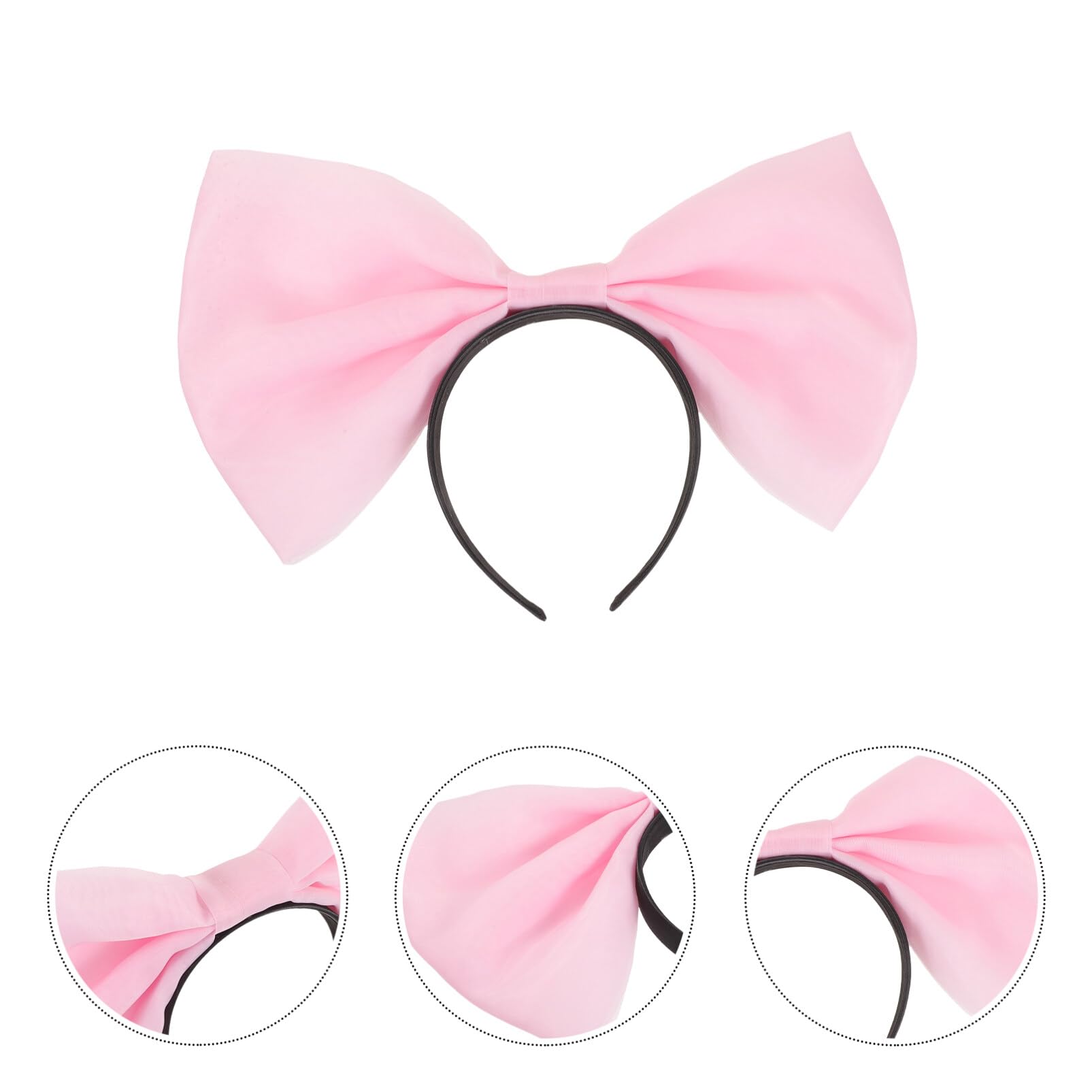 FOMIYES Women's Satin Headbands with Bows - Soft Pink Hair Accessories for Women & Girls | Perfect for Weddings, Parties, Work & Everyday Style