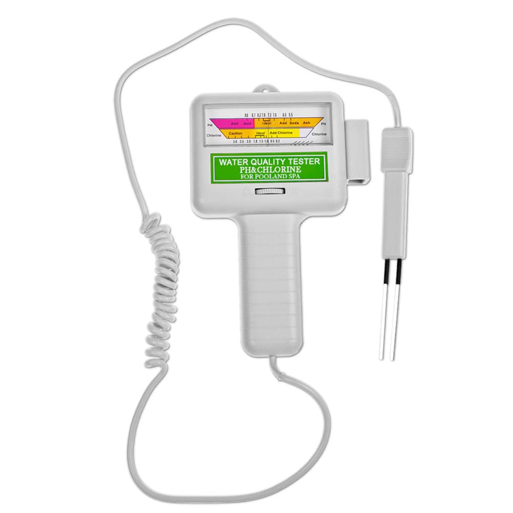 ULTNICE Digital Chlorine & pH Meter - Professional Handheld Water Tester for Swimming Pools, Spas, Aquariums & Drinking Water - Accurate CL2 Level Monitoring & Water Quality Analysis (Grey) - Perfect for Home, Lab, and Outdoor Water Testing