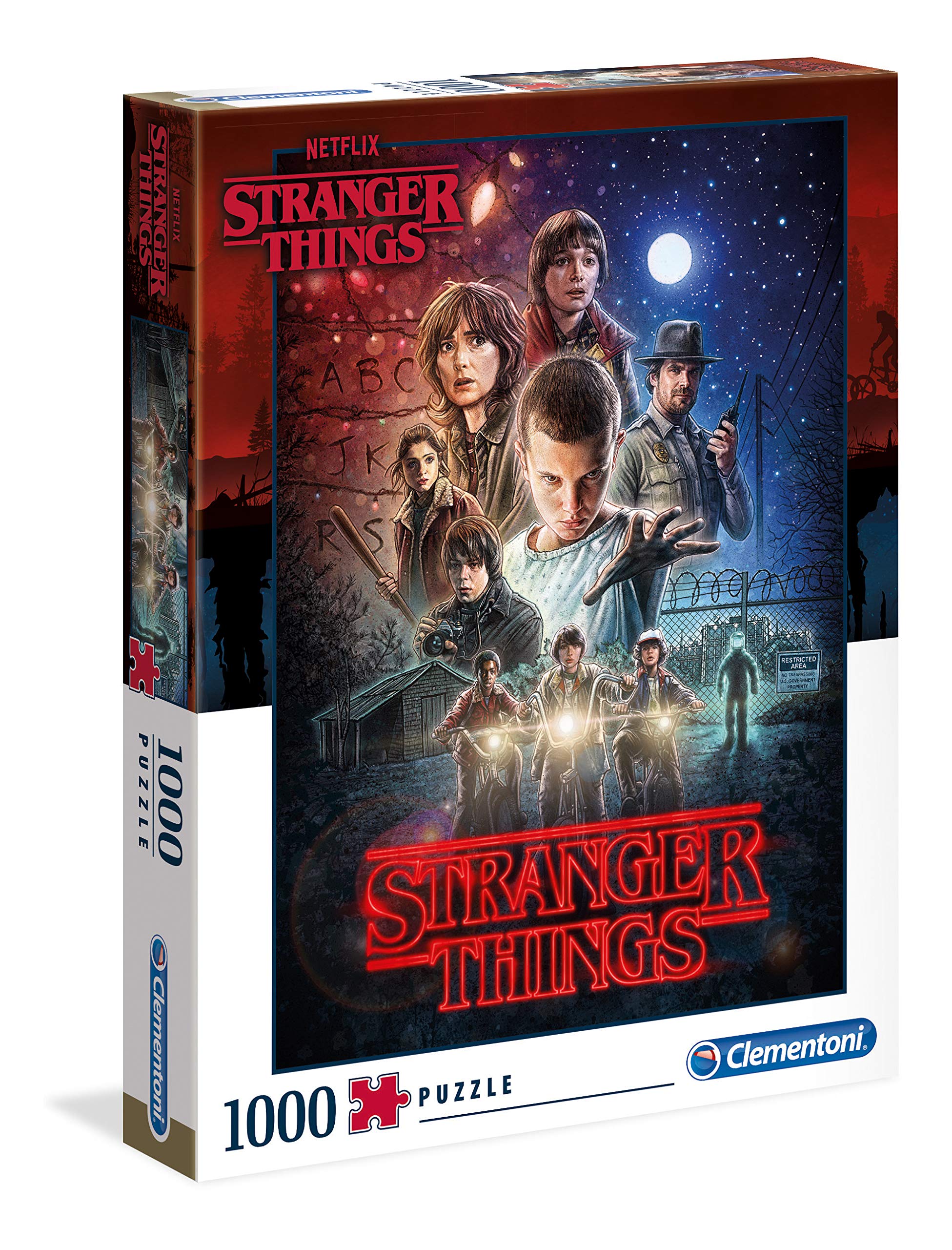 Clementoni Stranger Things 1000 Piece Jigsaw Puzzle - Netflix Inspired Adult Puzzle - Made in Italy - Perfect for Home Decor, Gifts & Relaxation