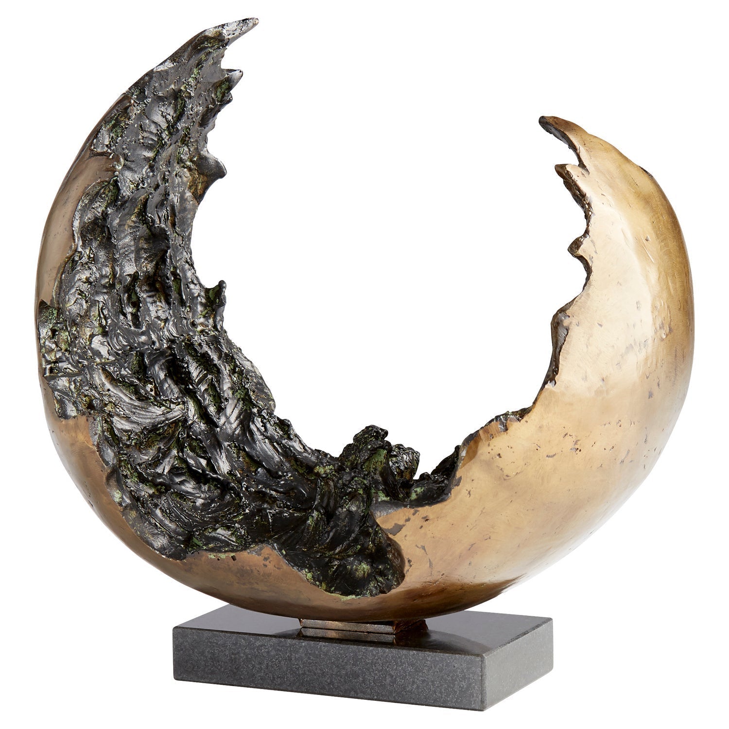 Cyan Design 11242 Concentric Chaos Sculpture - Gold & Black Modern Abstract Art Decor for Living Room, Office, or Gift