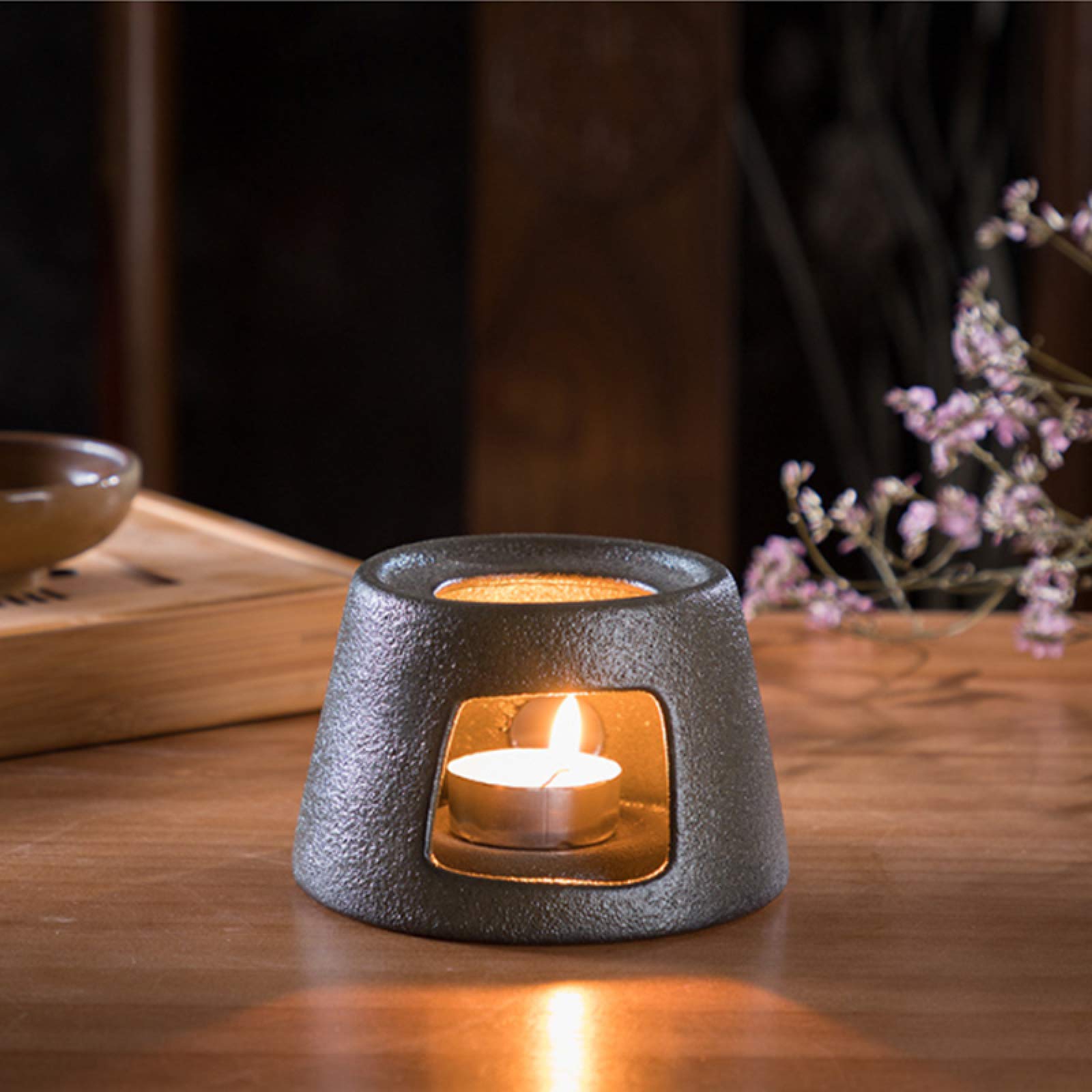 Ceramic Essential Oil Burner & Wax Warmer with Tealight Holder - Aromatherapy Diffuser for Home, Spa, Yoga, Meditation & Relaxation | Perfect for Creating Calming Atmosphere in Bedroom, Bathroom or Office