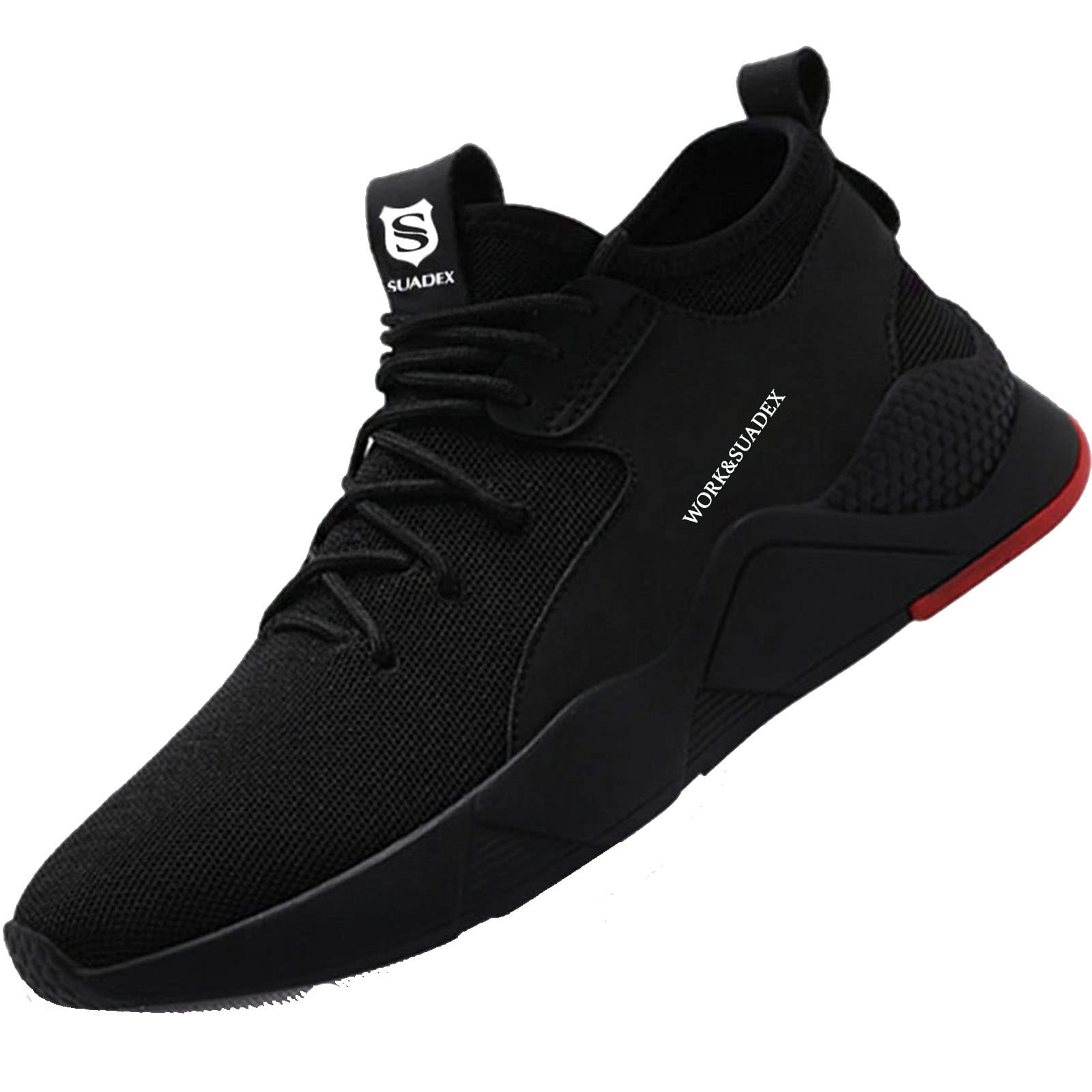 SUADEX Steel Toe Work Shoes for Men & Women - Lightweight Safety Sneakers for Construction, Indestructible & Breathable - Perfect for Warehouse, Factory, and Outdoor Work