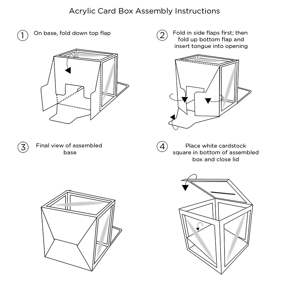 Kate Aspen Gold Frame Collapsible Acrylic Money Gift Card Holder Box - Elegant Present for Weddings, Birthdays & Graduations - Perfect for Cash, Gift Cards & Jewelry Storage