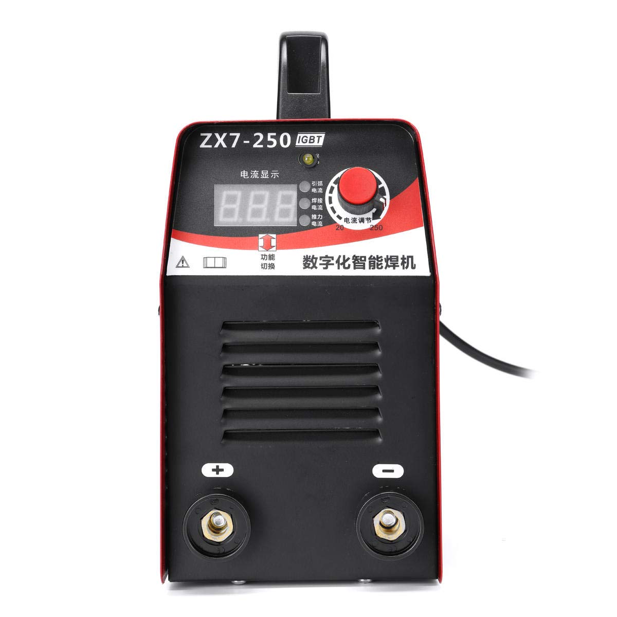 ZX7-250 220V 10-250A IGBT Inverter Stick Welder with LCD Digital Display - Portable Arc Welding Machine for Home DIY, Metal Repair & Construction Projects