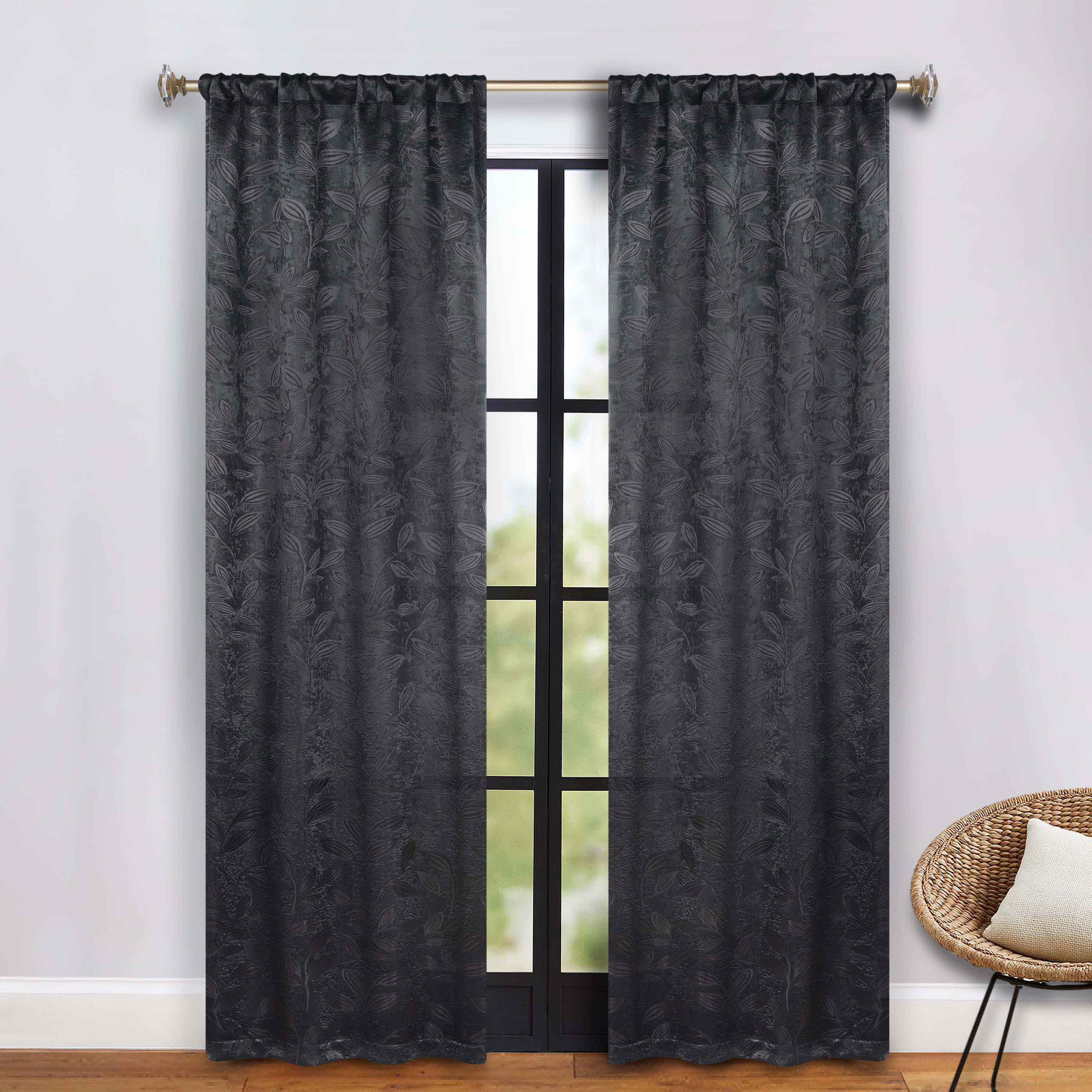 Blackout Curtains with Rod Pocket - Set of 2 Panels for Room Darkening & Privacy - Perfect for Bedrooms, Living Rooms & Home Theater