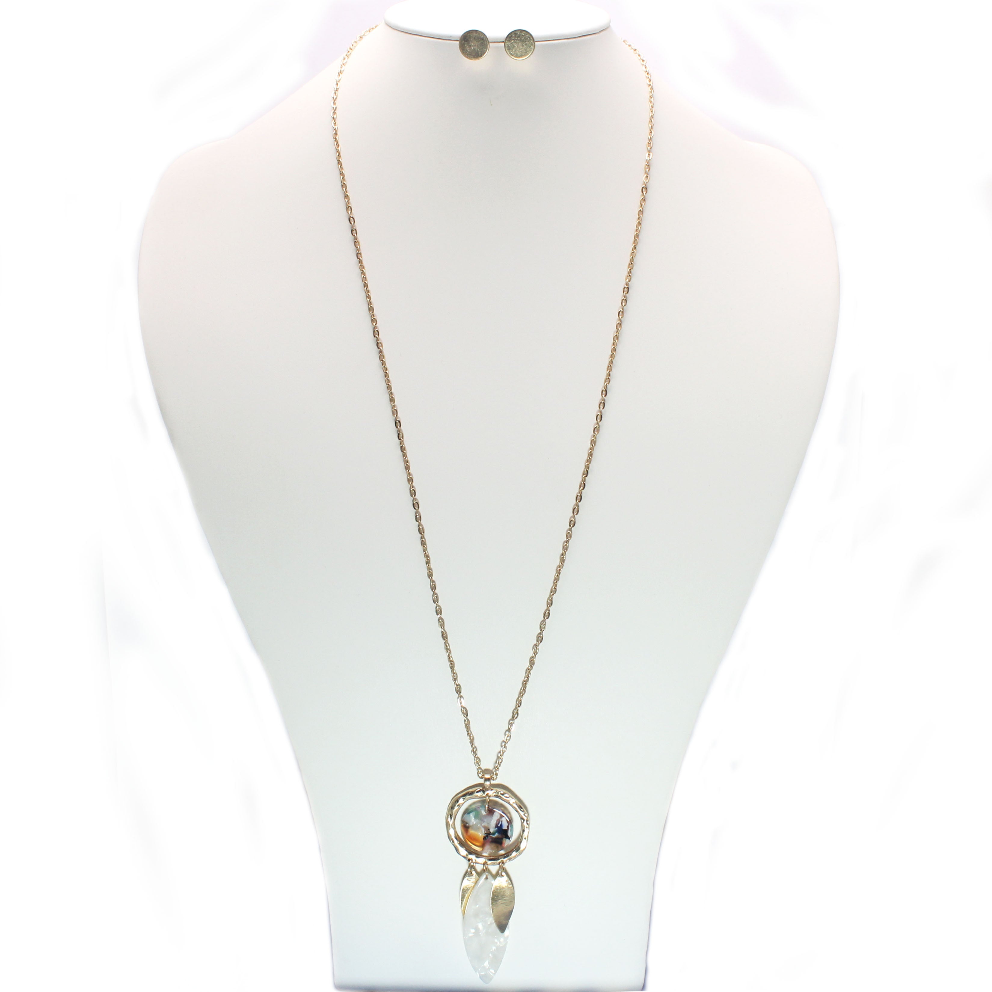 Elegant Acetate Long Necklace Set for Women - Trendy Layered Statement Jewelry for Parties, Weddings & Everyday Wear