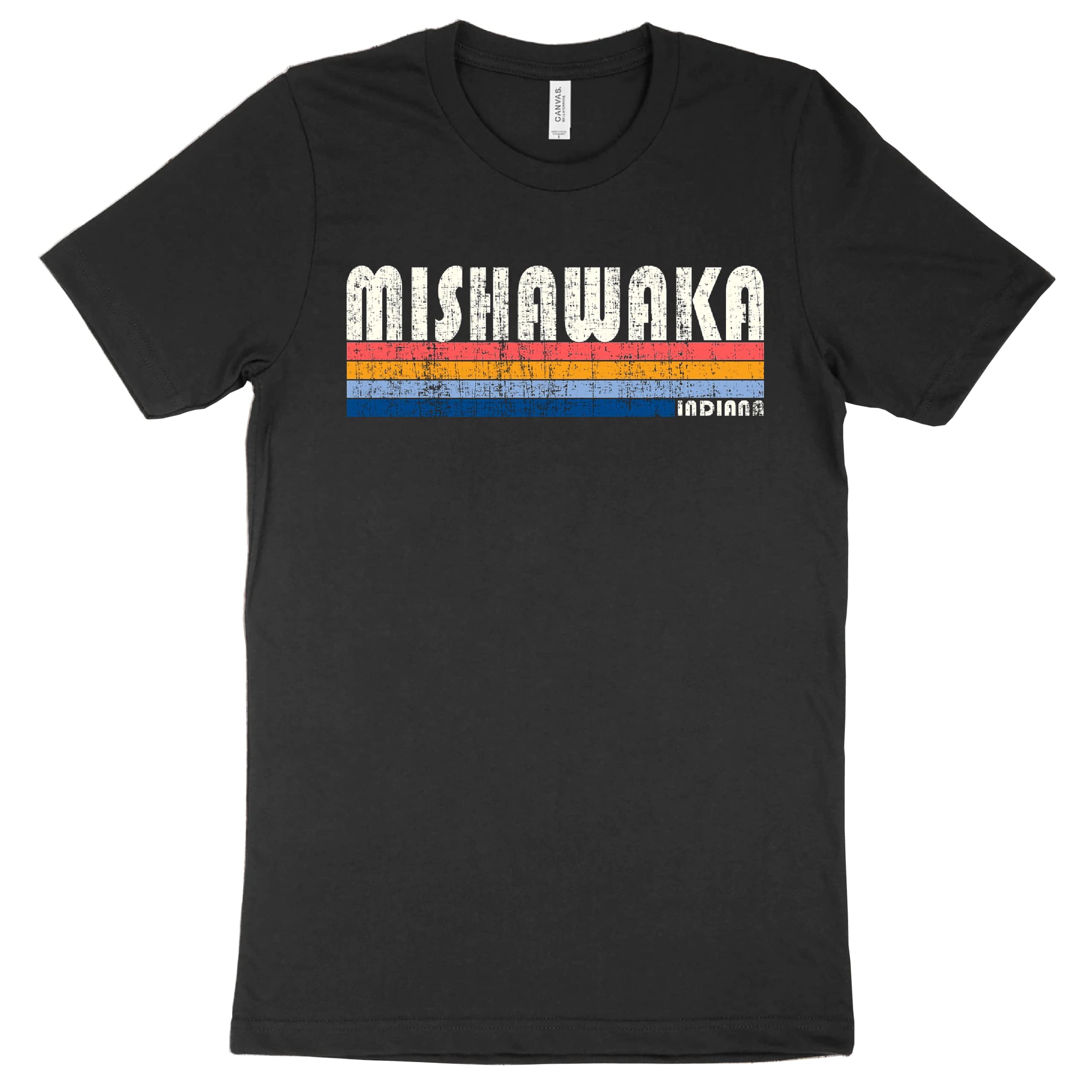 Vintage 70s 80s Mishawaka Indiana Retro T-Shirt - Unisex Retro Mishawaka IN Tee for Men & Women - Perfect for Throwback Parties, Concerts and Casual Wear
