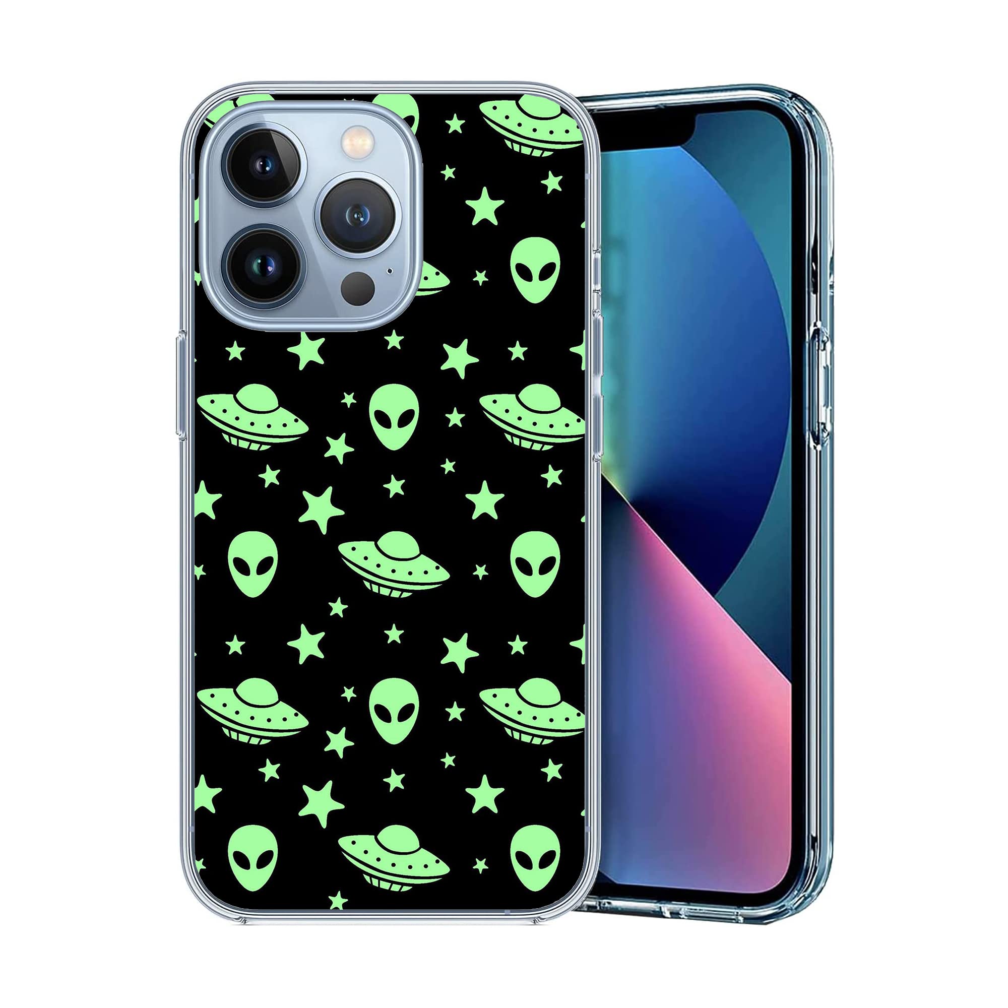 Alien UFO Clear iPhone 13 Pro Case - Soft TPU Full Body Protective Cover | Shockproof Slim Design | Perfect Gift for Men & Women | Ideal for Daily Use, Travel & Outdoor Activities
