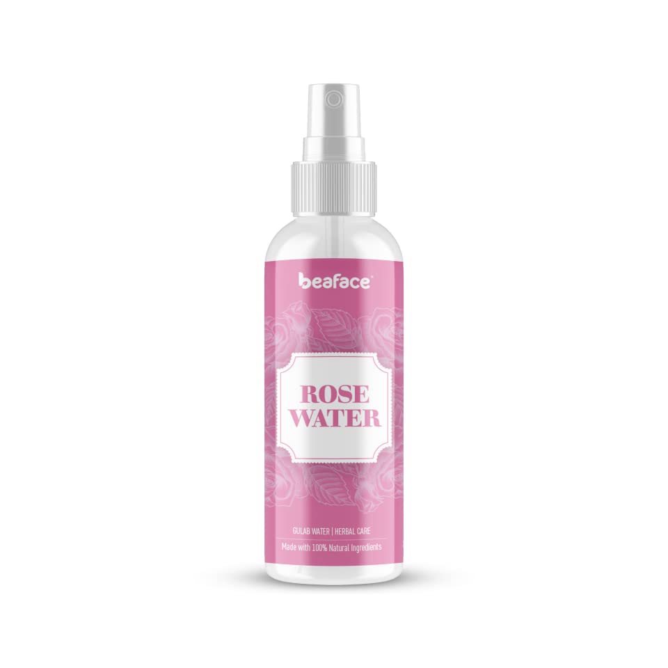 Beaface Dead Sea Mud Mask & Rosewater Facial Spray Combo Pack (2 x 100ml) - Hydrating & Detoxifying Skincare Set for Acne, Blackheads & Glowing Skin