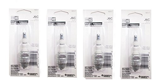 Champion Spark Plugs J6C 823 - 4 Pack | High Performance Copper Core Spark Plugs for Cars, Trucks & SUVs | Improved Fuel Efficiency & Engine Performance