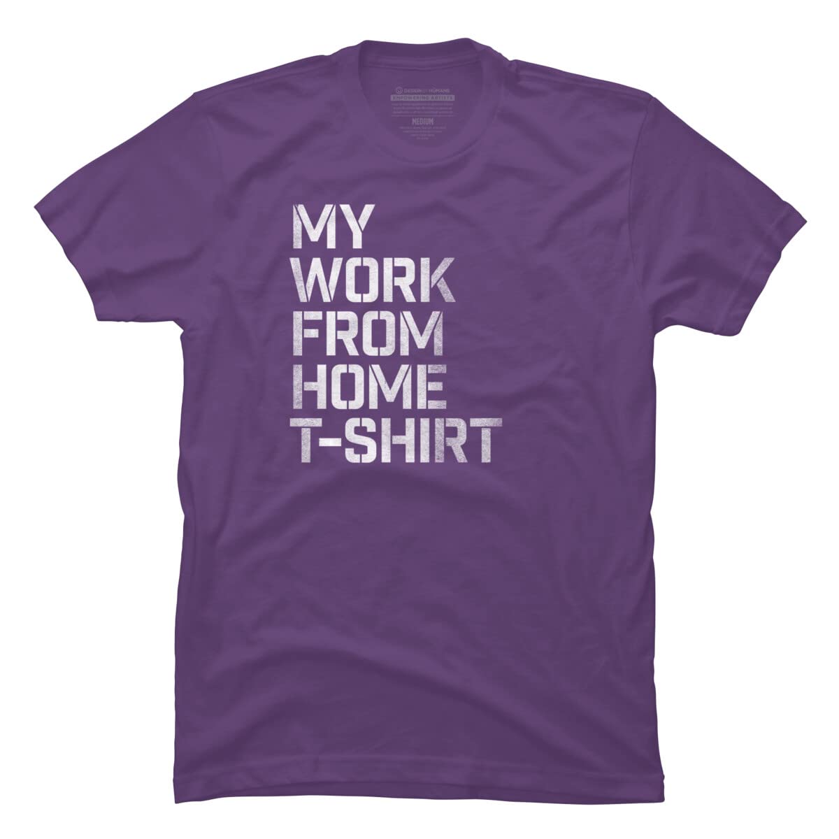 Design By Humans Men's Work From Home Graphic T-Shirt | Comfortable Cotton Tee for Remote Work & Casual Wear | Roadhouse T-Shirt Collection