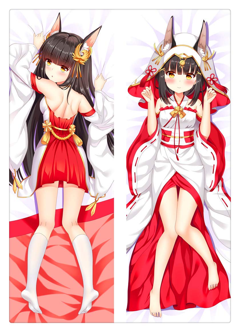 Azur Lane Nagato Anime Body Pillow Cover 160x50cm (62.9x19.6in) Peach Skin Fabric - Manga Cosplay, Dakimakura, Anime Bedding for Fans & Collectors - Perfect for Home Decor, Gift, or Convention Use