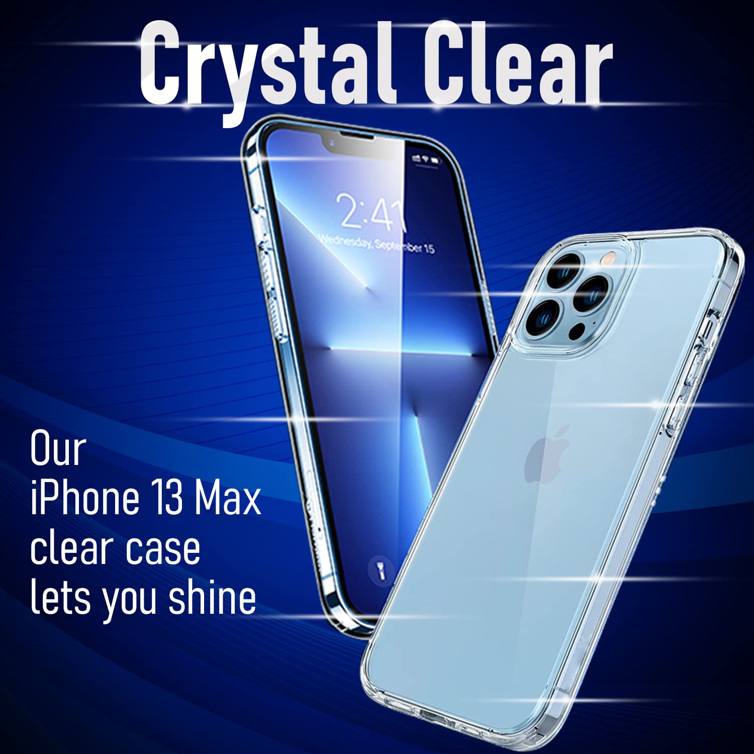 7-in-1 iPhone 13 Pro Max Case with Screen Protector & Accessories | Clear Rugged Protective Cover with Camera Lens Protector & Phone Stand | Perfect for Outdoor Activities, Travel & Daily Use