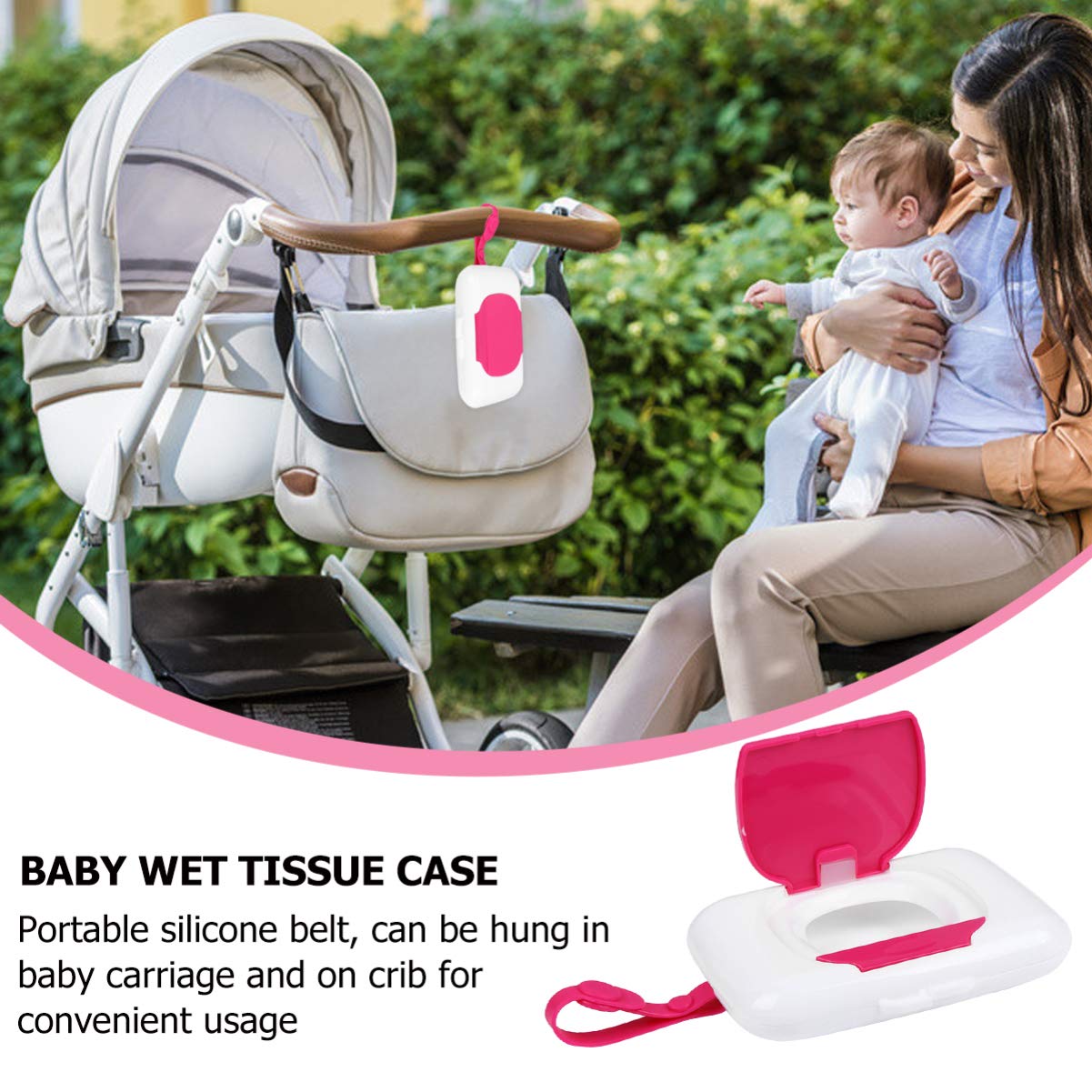 Portable Baby Wipes Dispenser Holder - Travel-Friendly Refillable Tissue Case Box for Home, Office & Car - Compact Wipes Carrying Case for Diaper Bags, Strollers & On-the-Go Parents