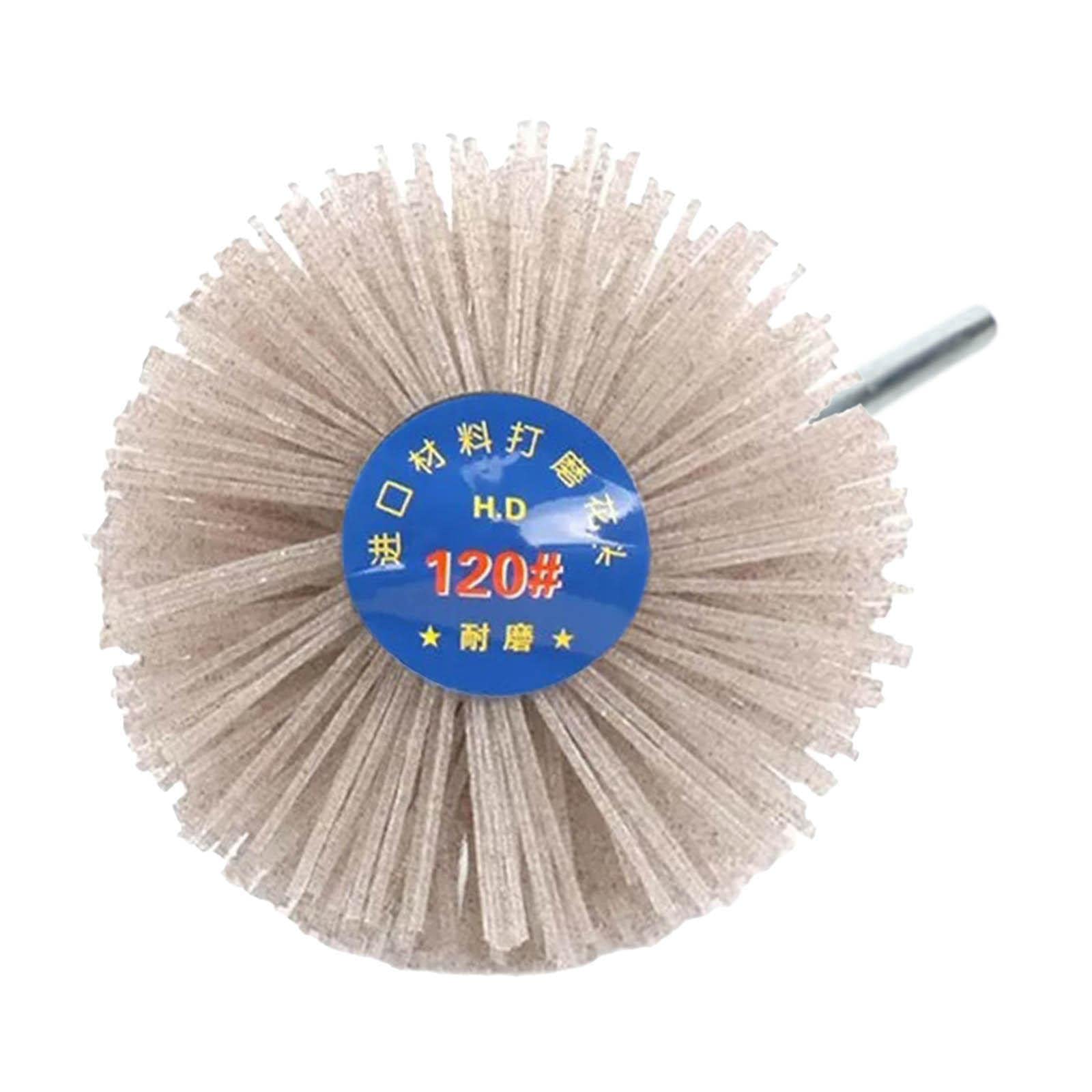 Nylon & Wire Wheel Brush Set - 120 Grit for Woodwork & Rust Removal - Perfect for Furniture Polishing & Painting