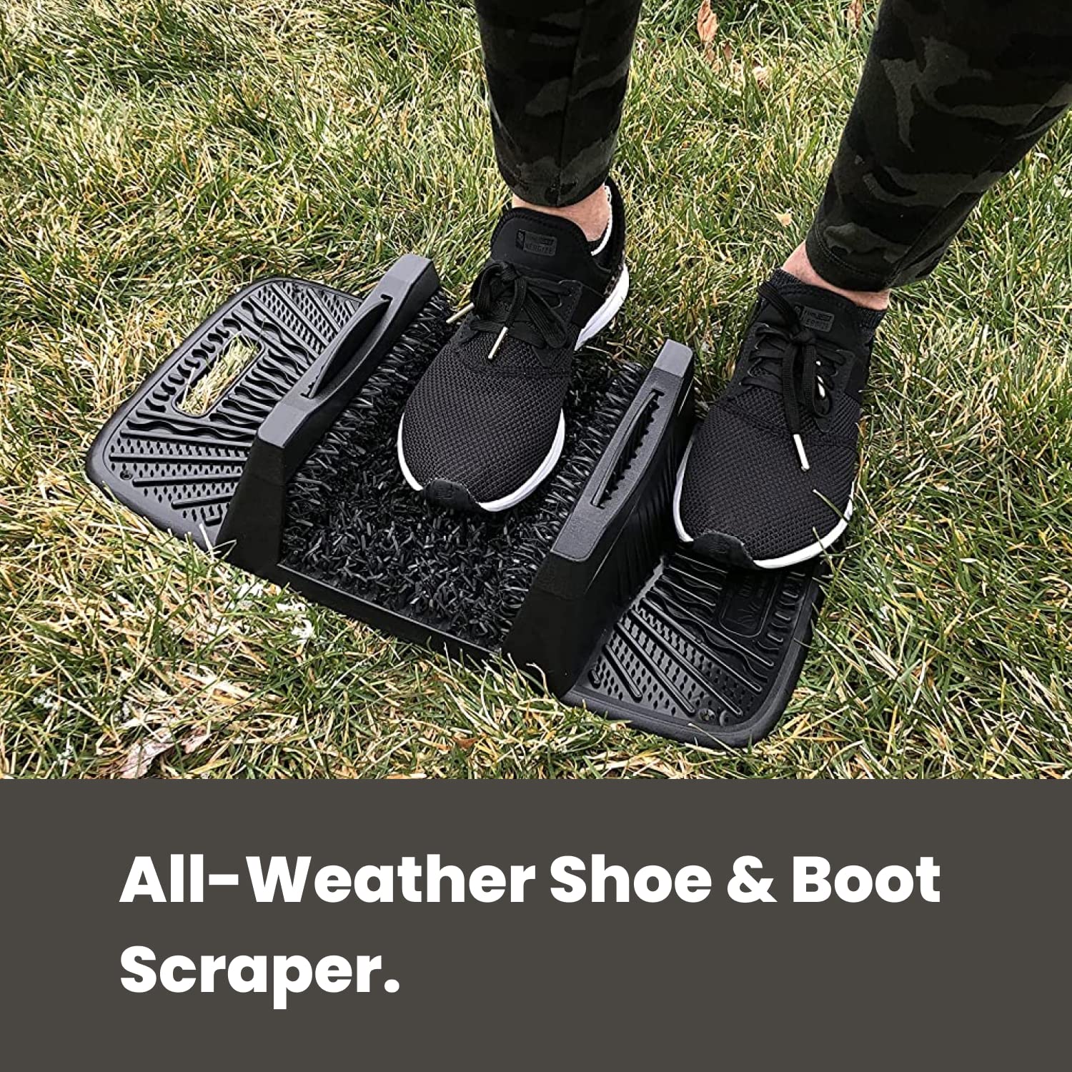 Clean Machine 10376937 Astroturf Dirt Trapper Shoe & Boot Scraper - Heavy Duty Outdoor Mat for Mud, Snow & Grass Removal - Perfect for Entryways, Garages & Patios