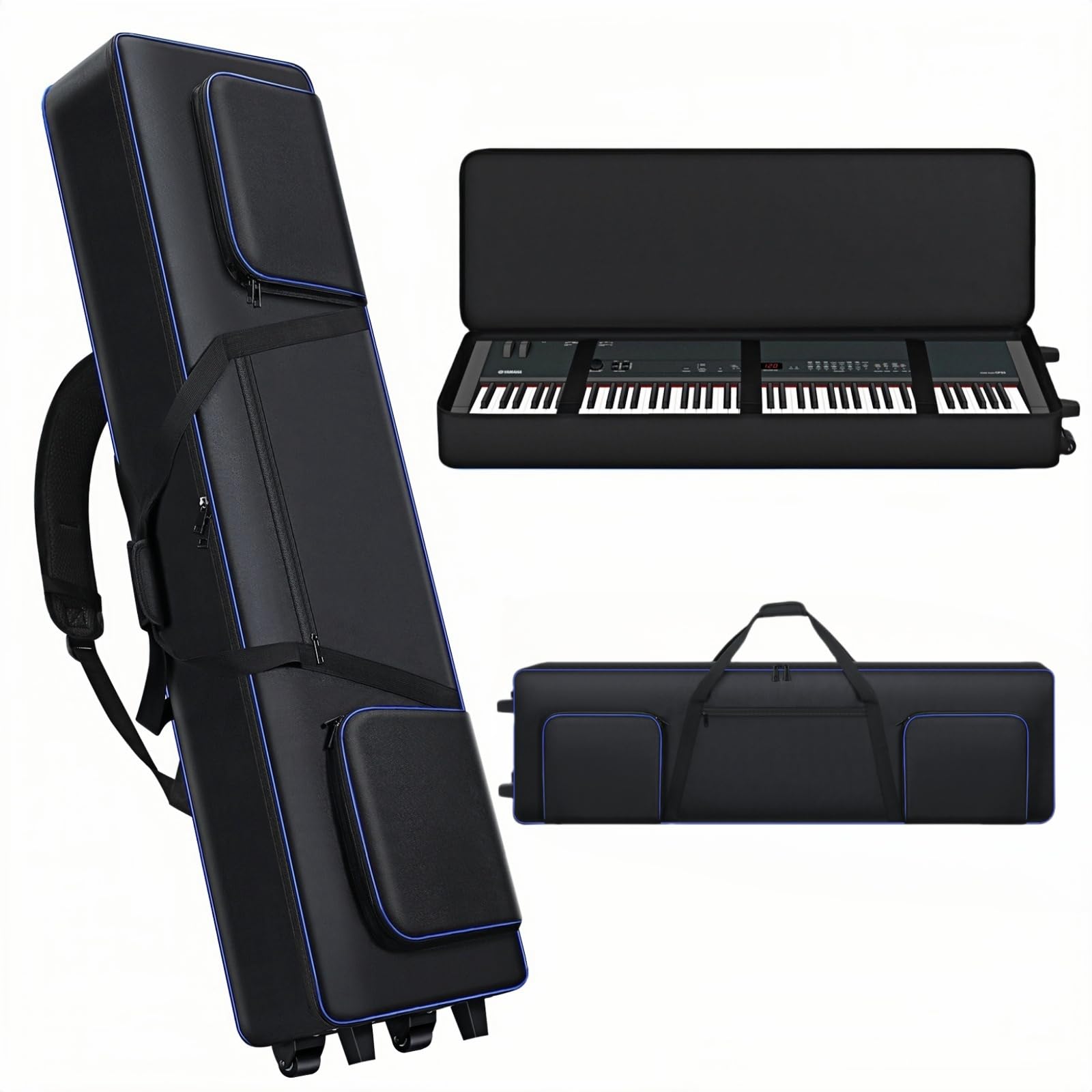 88-Key Keyboard Case with Wheels (53