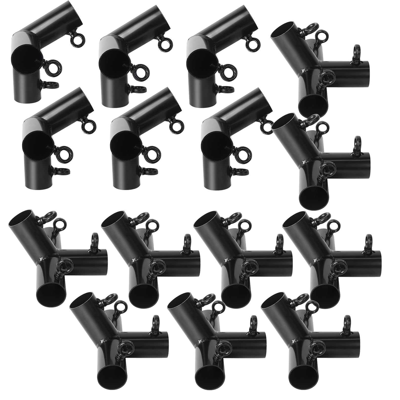 Aoneky 1 3/8 Inch Corner Canopy Fitting Couplers Kit - Heavy Duty Frame Carport Connectors for Metal Structures (10 Leg) - Perfect for DIY Canopy, Gazebo, and Carport Assembly