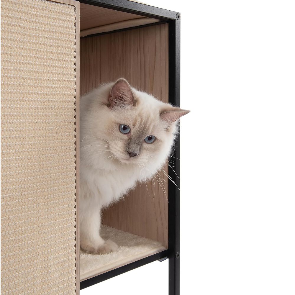 Premium Cat Scratching Post for Indoor & Outdoor Use - Durable Patio Cat Tree with Sisal Rope for Clawing, Scratching & Play - Perfect for Backyard, Balcony & Home Decor