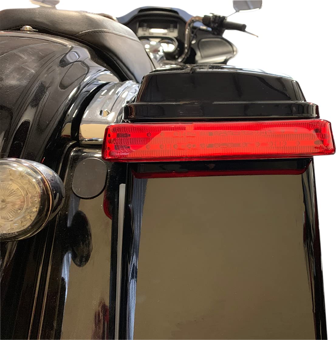 Custom Dynamics PB-SB-HD-CR Probeam Saddlebag Lights - Chrome/Red Lens for Harley Davidson Motorcycles - Enhanced Visibility & Style for Night Riding