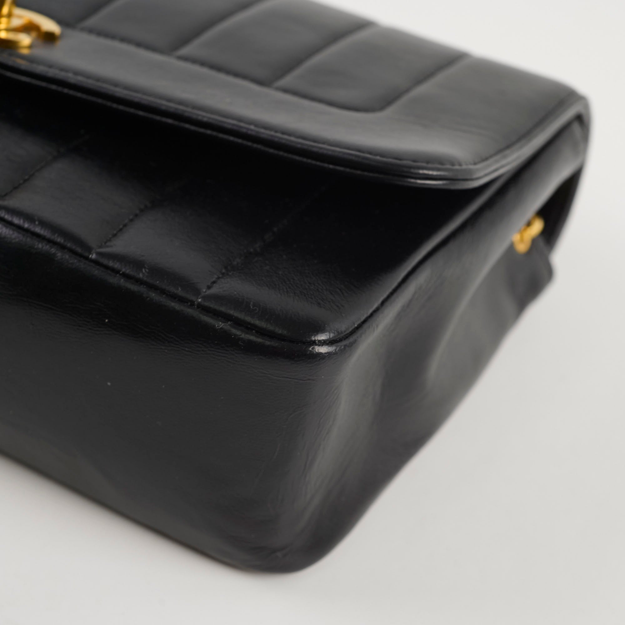 Authentic Chanel Vintage 1991-1994 Lambskin Mademoiselle Flap Bag in Black - Luxury Crossbody Purse for Women, Perfect for Date Night & Special Occasions