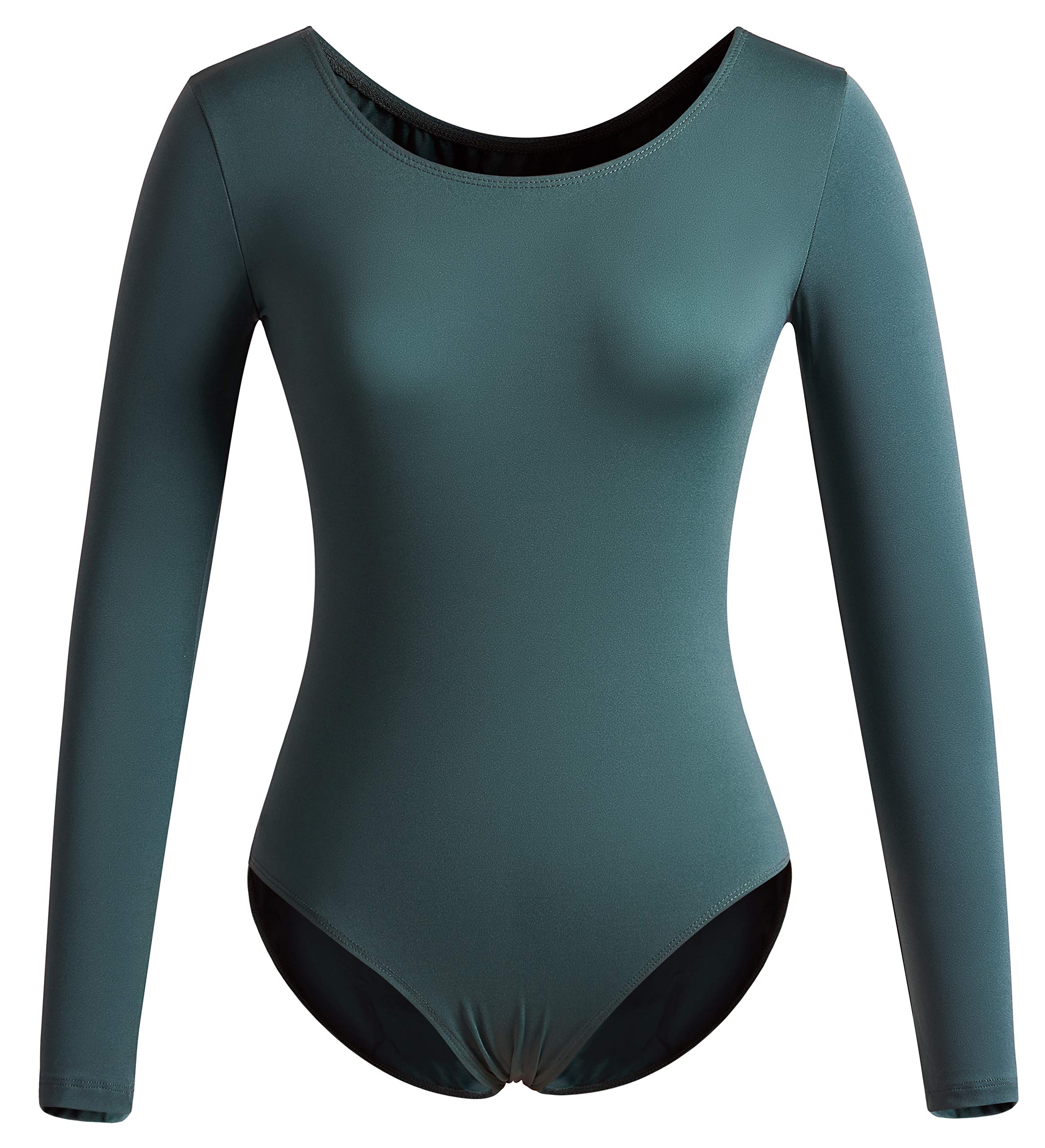 DANSHOW Women's Long Sleeve Ballet Leotard - Stretch Dance Top for Ballet, Jazz & Contemporary - Perfect for Adult Dance Classes, Performances & Workouts