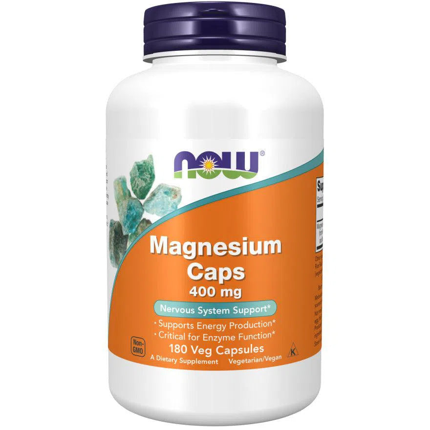 NOW Magnesium Capsules 400 mg - High Absorption Magnesium Supplement for Muscle Relaxation, Sleep Support & Stress Relief - Perfect for Athletes, Fitness Enthusiasts & Busy Professionals
