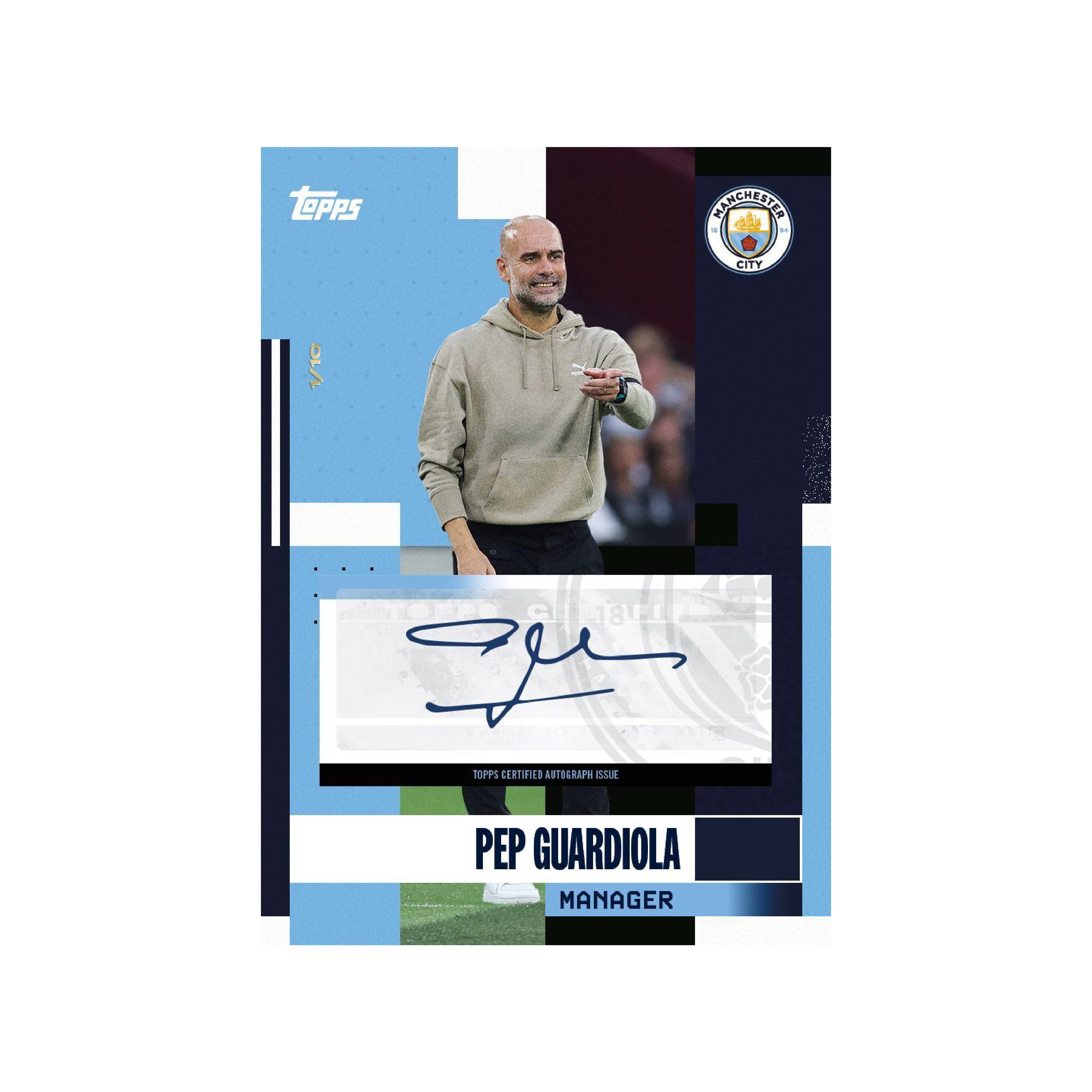 Topps Manchester City Official Team Set 2024/25 Single Pack - Authentic Soccer Trading Cards for Collectors & Fans - Perfect for Gifts, Display & Game Nights