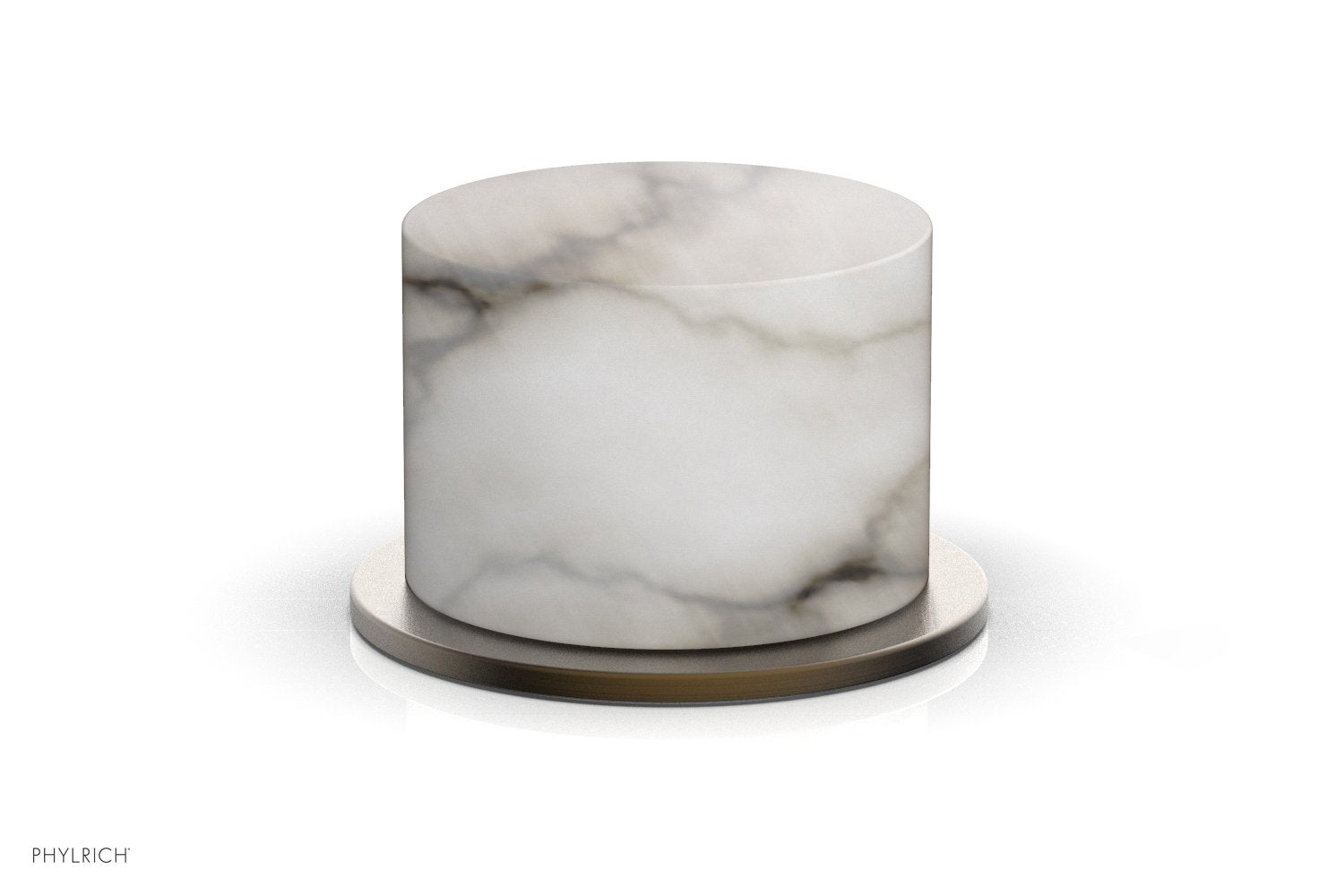 BASIC II Volume Control/Diverter Trim with White Marble Handle - 230 37 - Perfect for Bathroom and Shower Faucet Upgrades