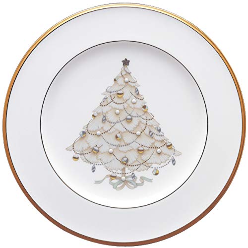Noritake Palace Christmas Gold Holiday Accent Plates - 2 Inch Small Decorative Plates, Set of 4 - Perfect for Holiday Tablescapes, Christmas Dinner Parties & Festive Home Decor
