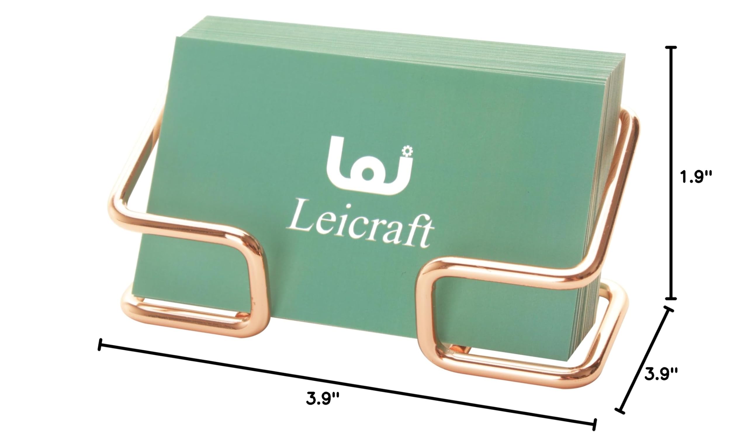 Elegant Rose Gold Metal Business Card Holder for Desk - Stylish Office Organizer for Men & Women - Perfect for Professional Meetings, Networking Events & Office Decor