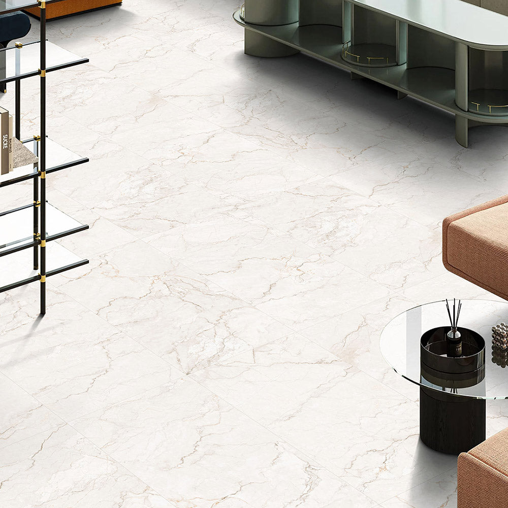 Adelaide Grey 600x600 Matt Marble Look Porcelain Tile - Premium Floor and Wall Tiles for Kitchen, Bathroom & Living Room Decoration